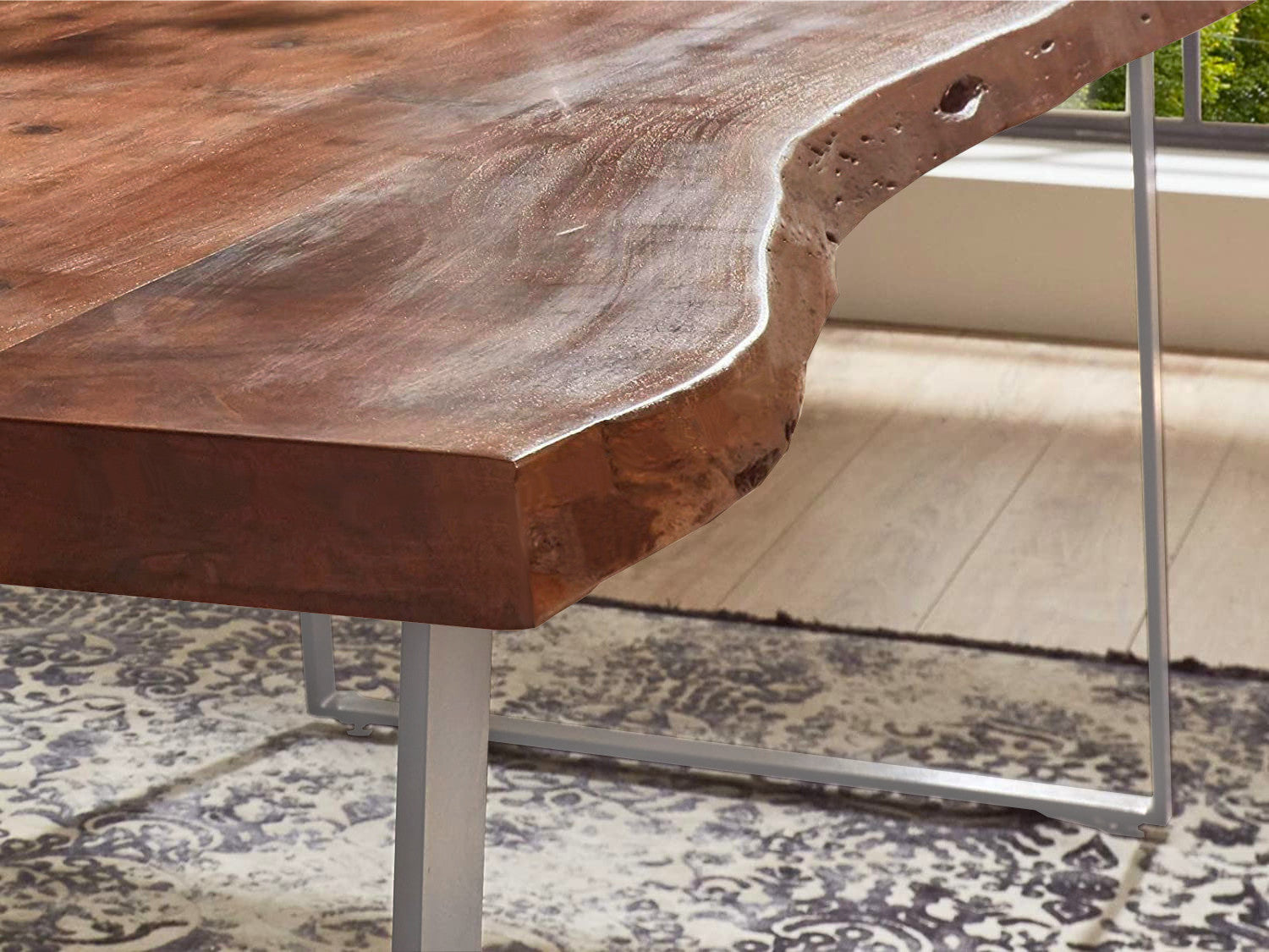 #nussbaumfarben #300x100 #u-gestellsilber