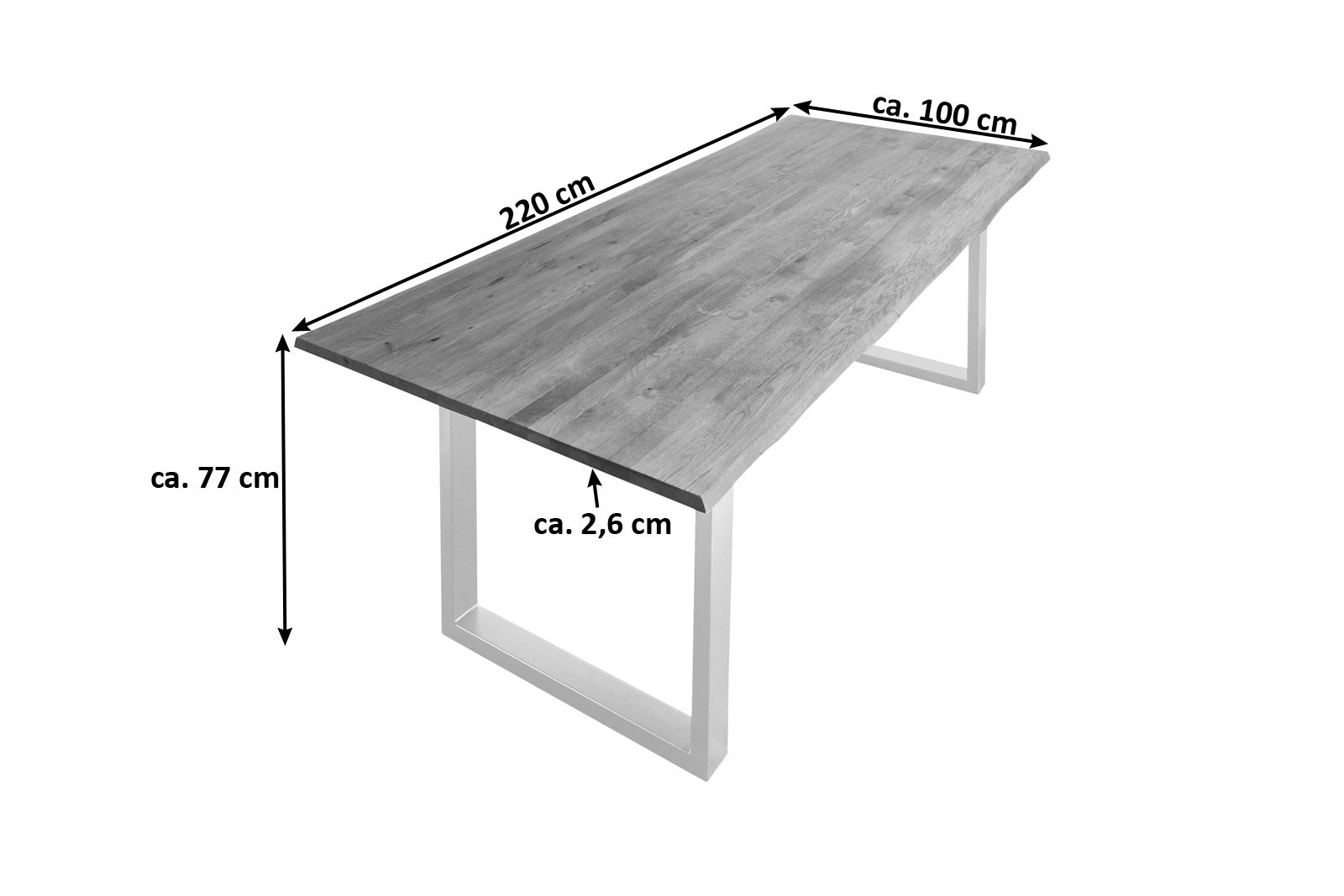 #220x100 #u-gestellsilber