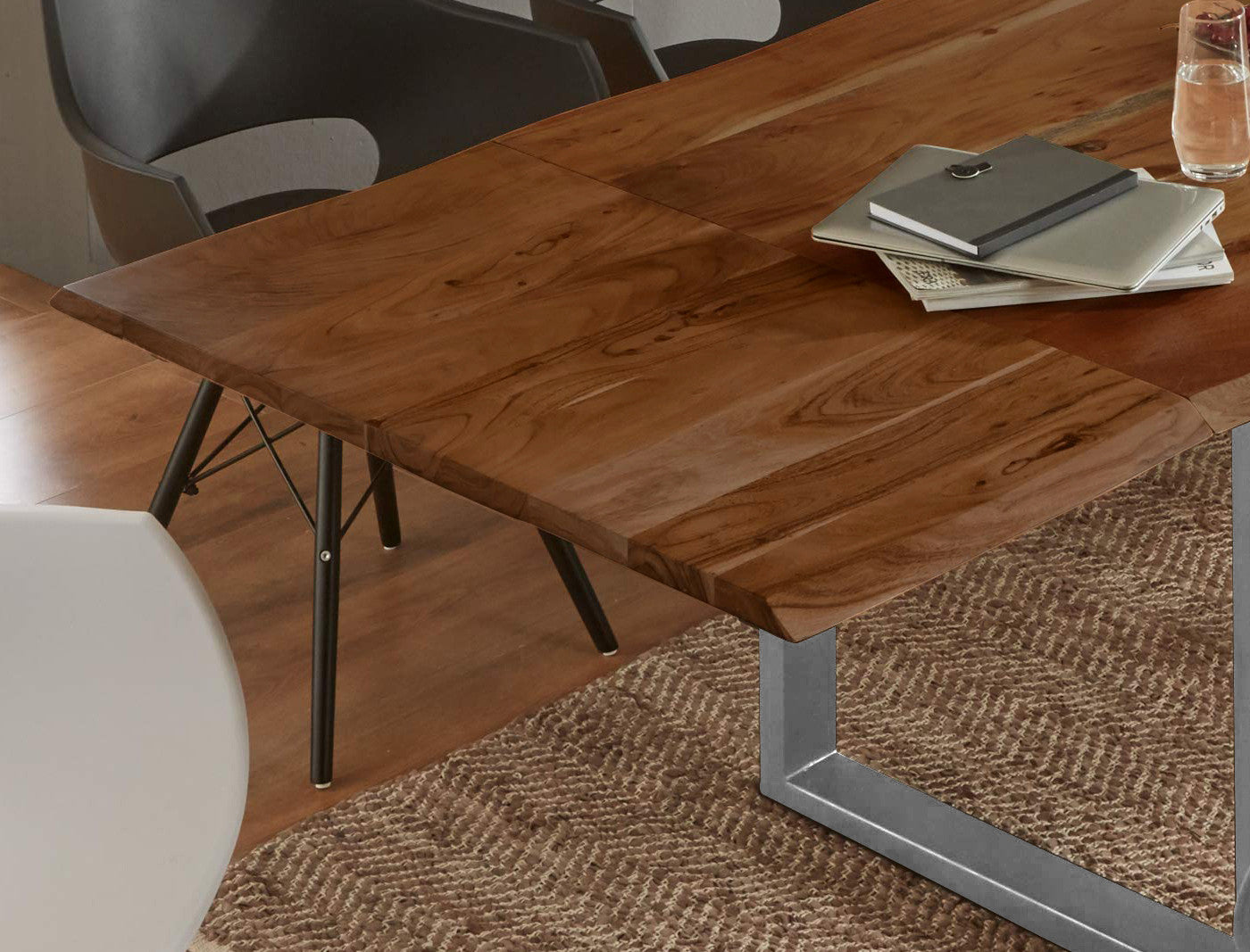 #nussbaumfarben #140(240)x90 #u-gestellsilber