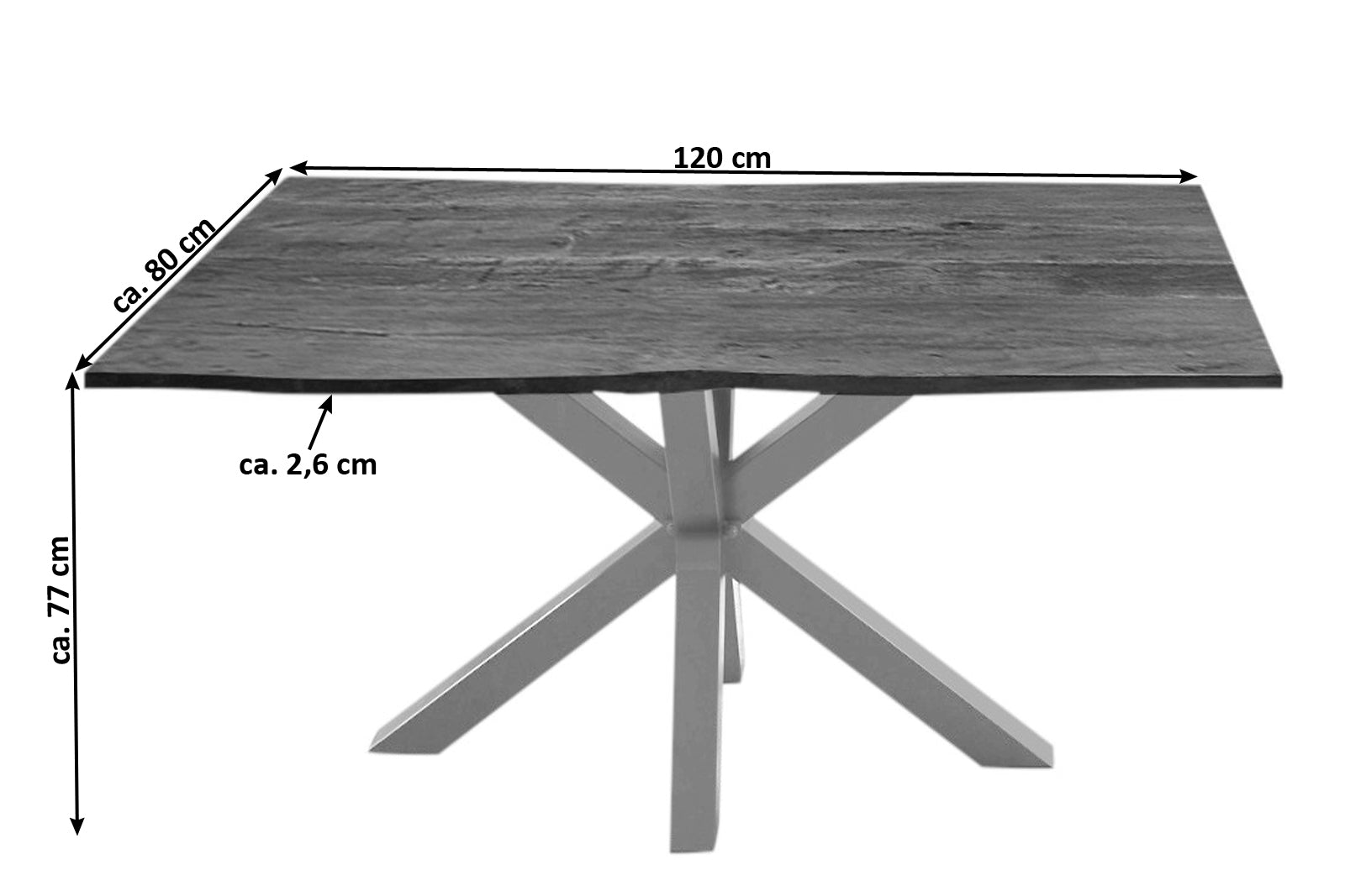 #nussbaumfarben #120x80 #spider-gestellsilber