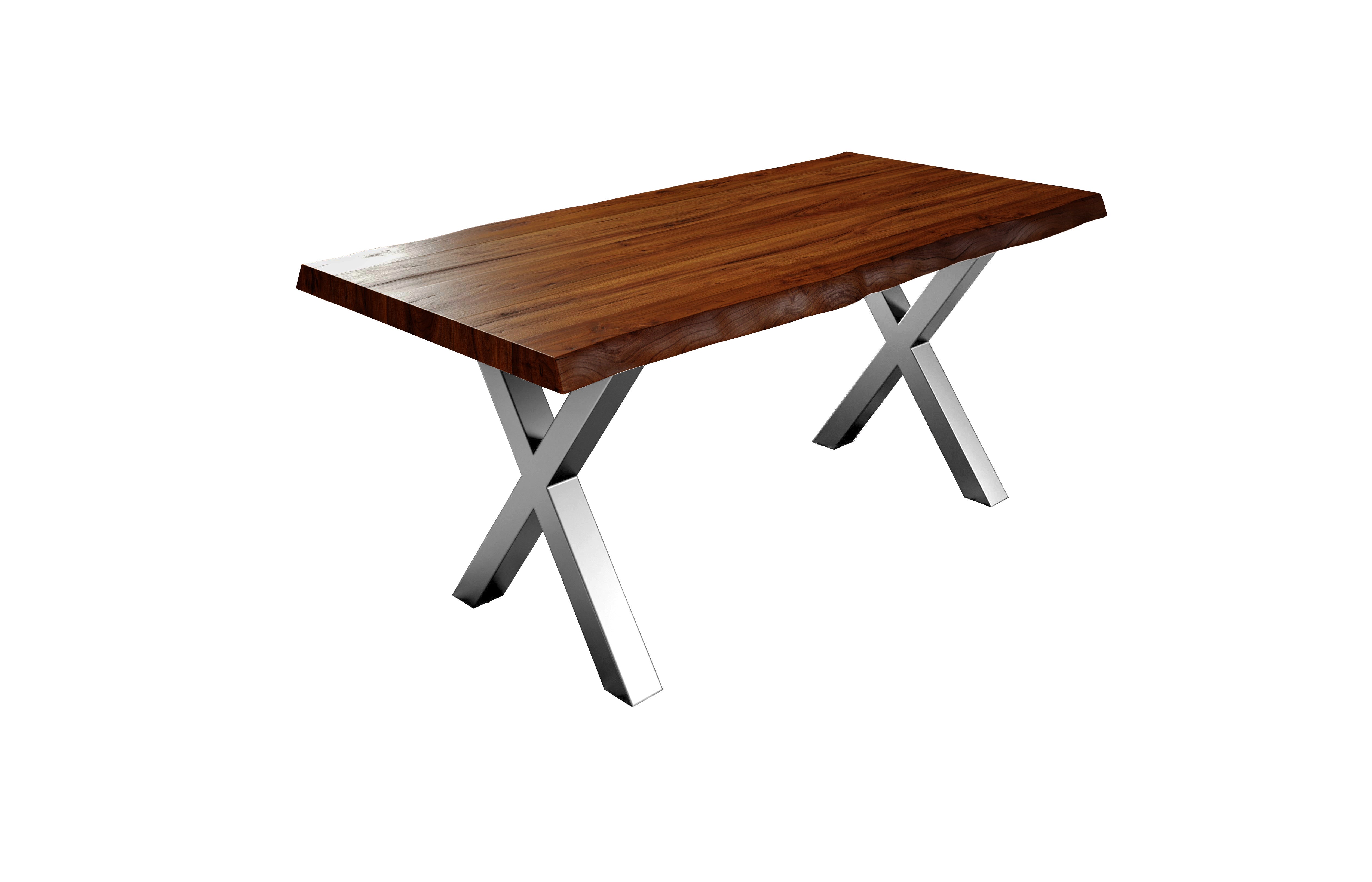 #nussbaumfarben #240x100 #x-gestellsilber