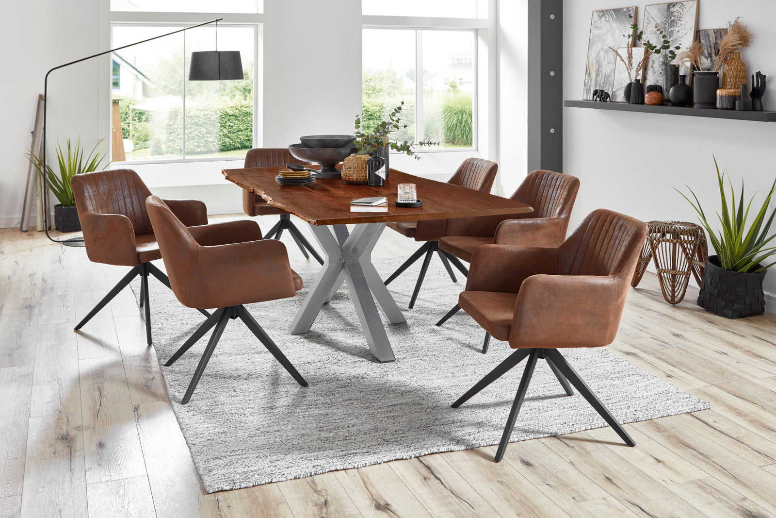 #nussbaumfarben #300x100 #spider-gestellsilber