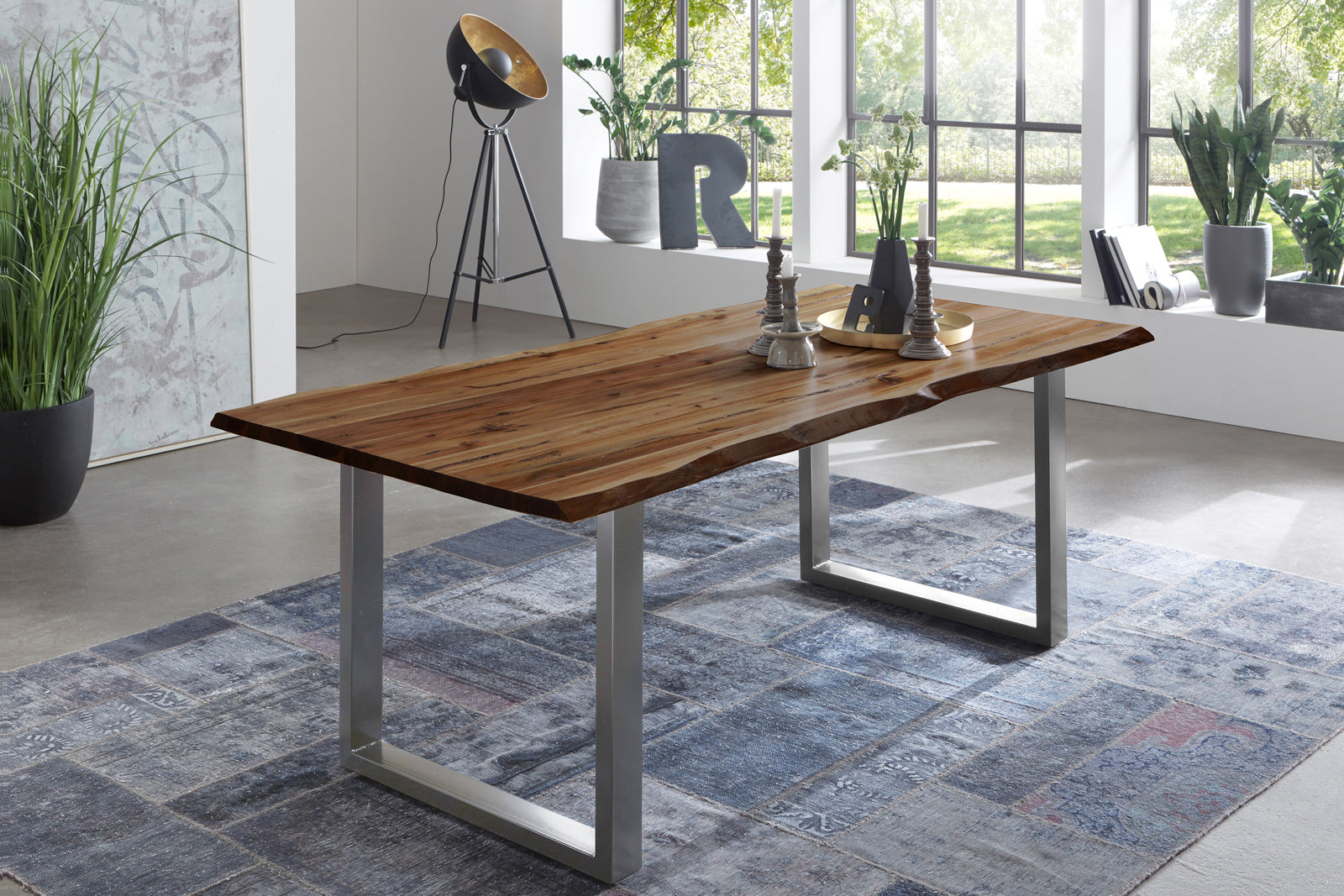 #nussbaumfarben #140x80 #u-gestellsilber