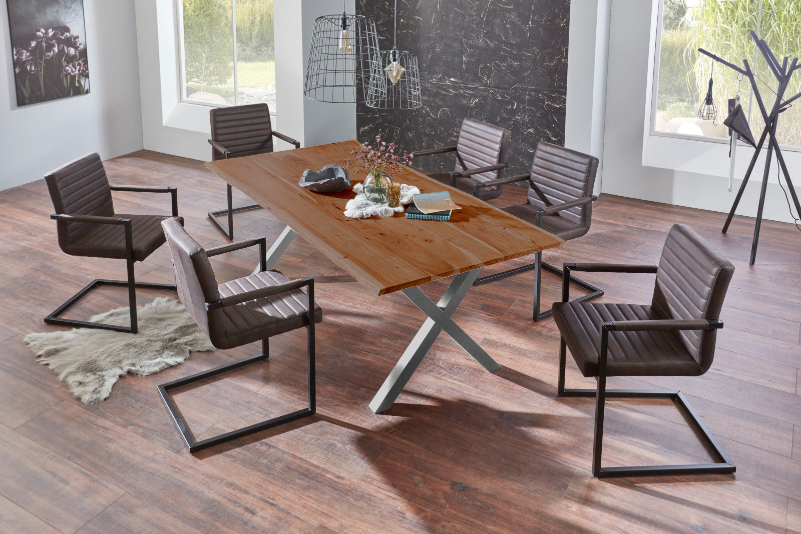 #naturfarben #180x90 #x-gestellsilber