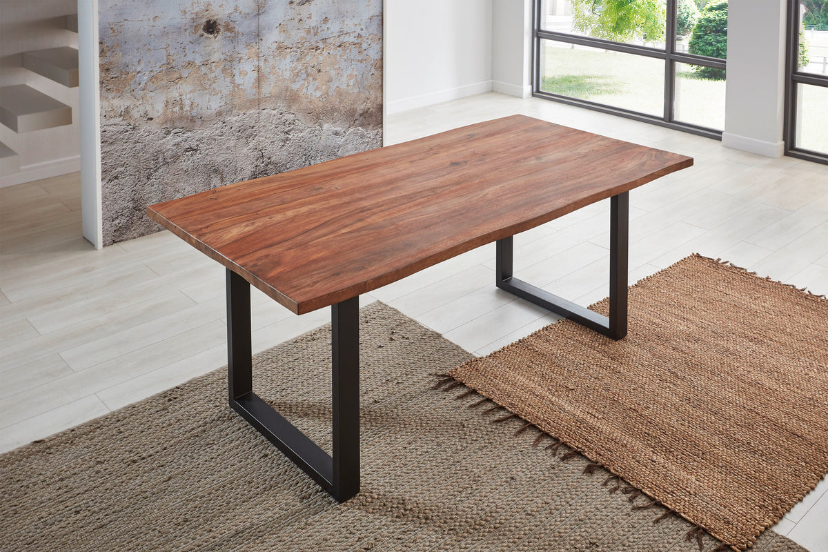 #teakfarben #180x90 #u-gestellschwarz