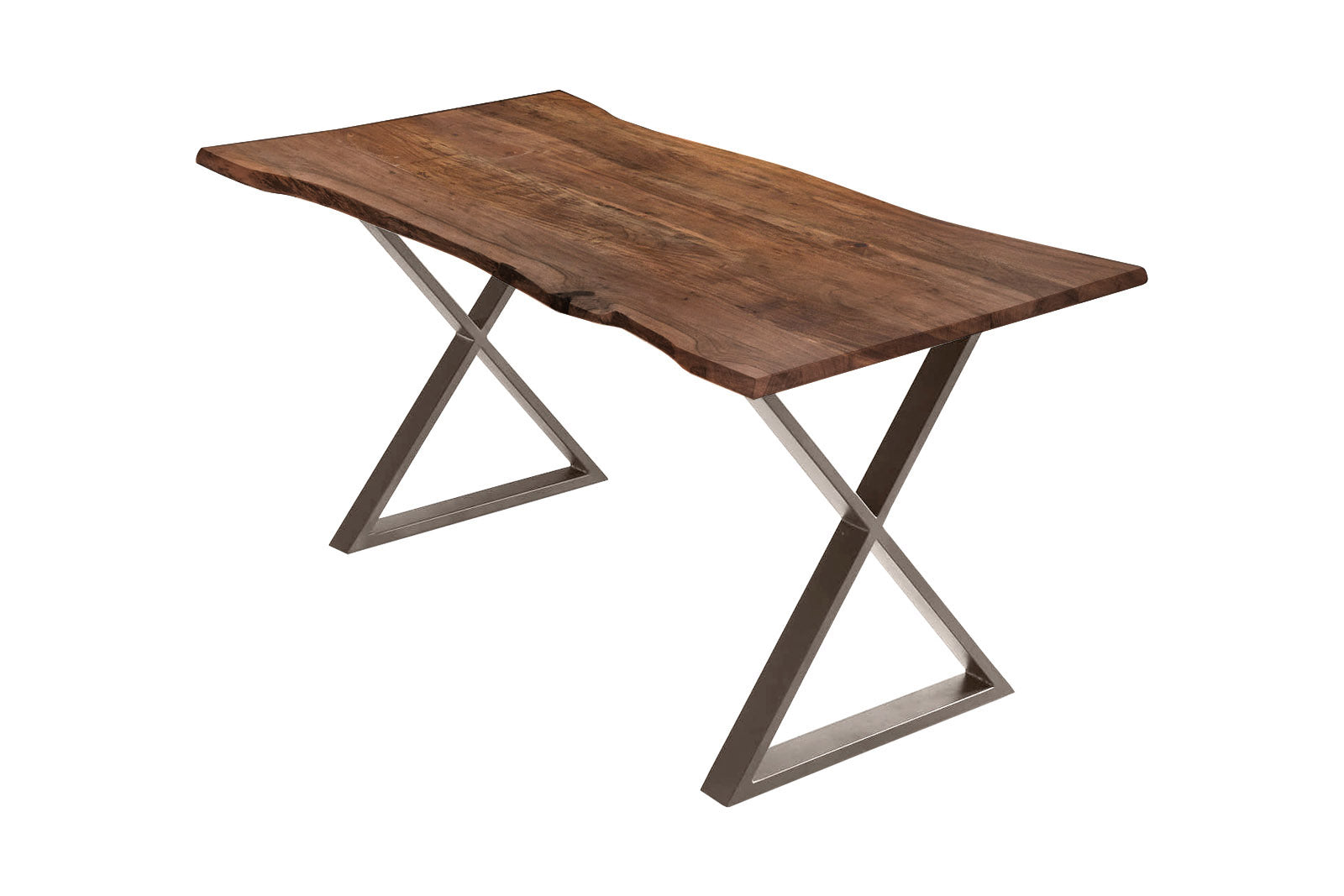 #nussbaumfarben #200x100 #x-gestelledelstahl