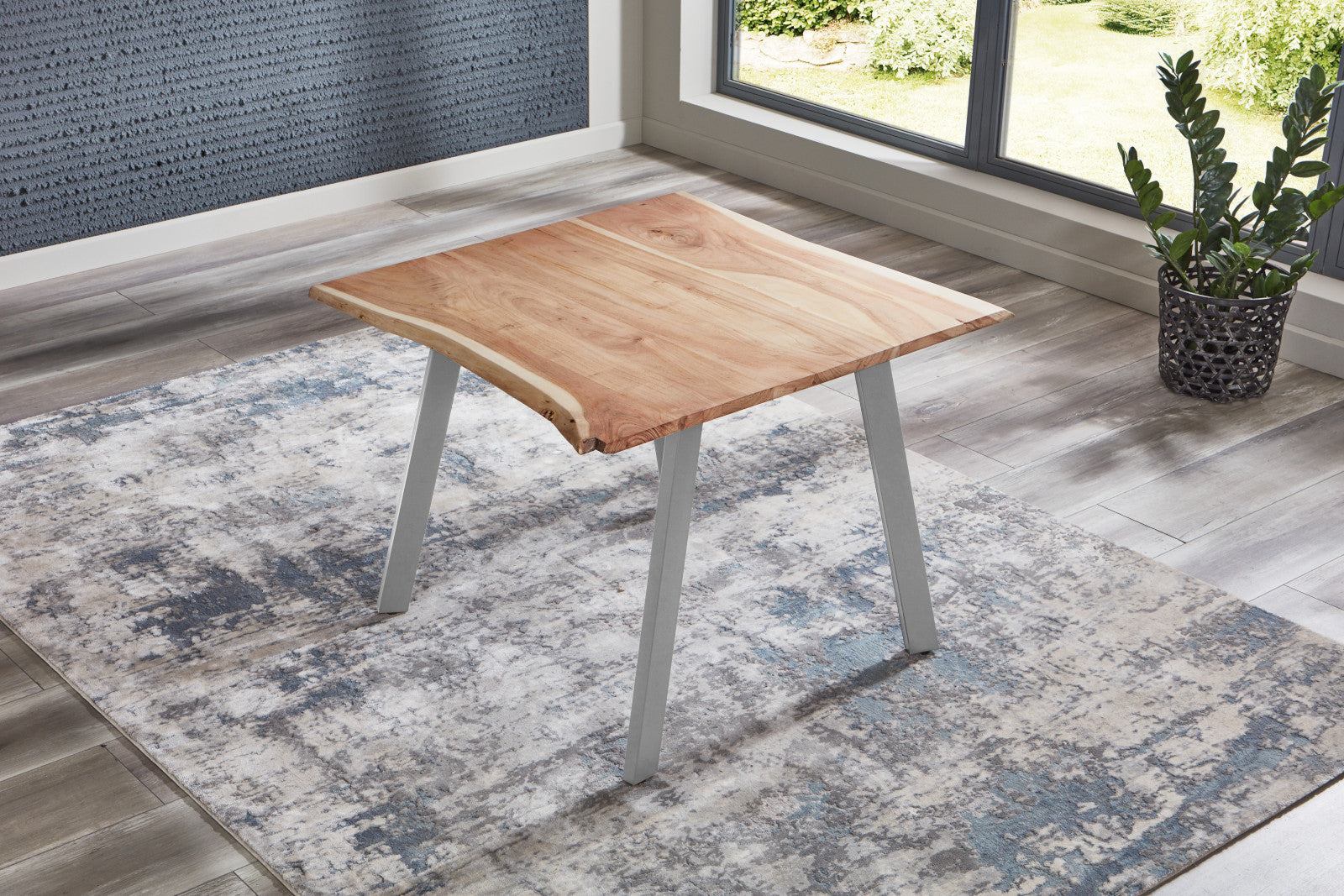 #naturfarben #80x80 #vierfuß-gestellsilber