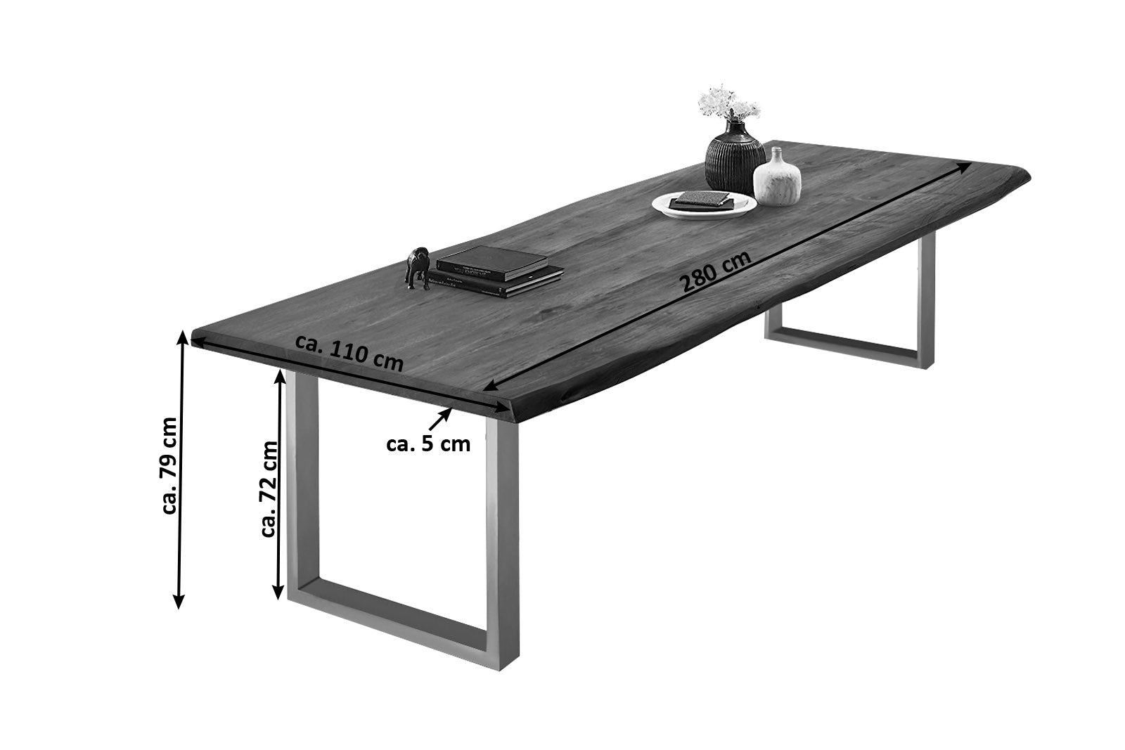 #nussbaumfarben #280x110 #u-gestellsilber