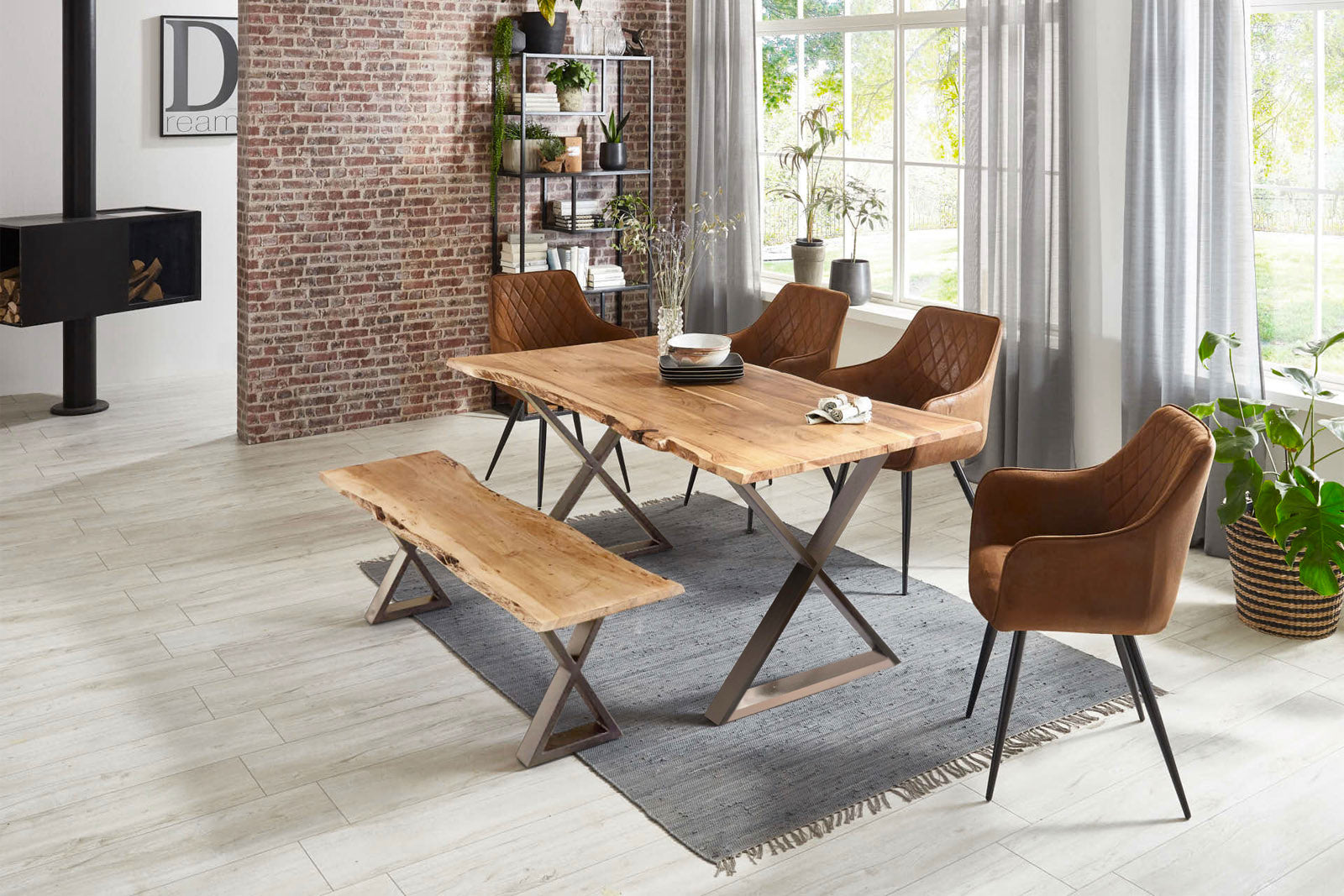 #naturfarben #200x100 #x-gestelledelstahl