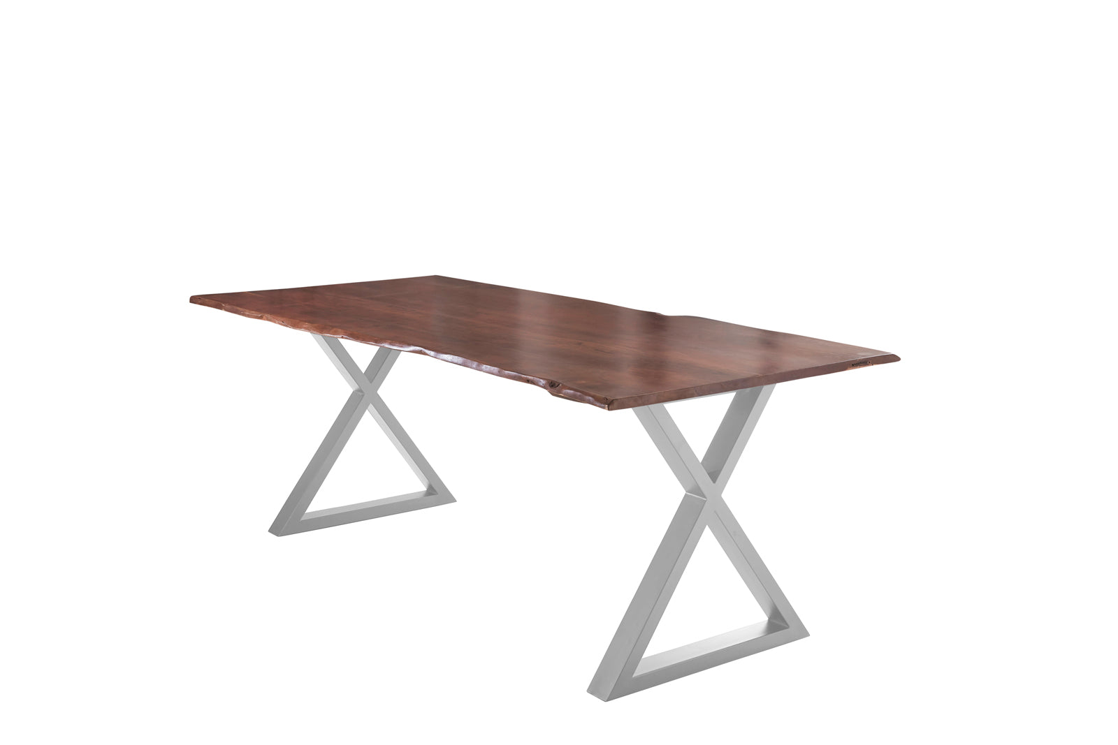 #nussbaumfarben #240x100 #x-gestellsilber