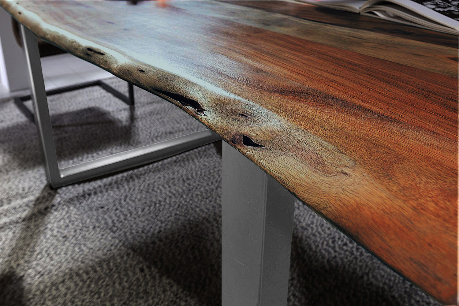 #nussbaumfarben #180x90 #u-gestellsilber