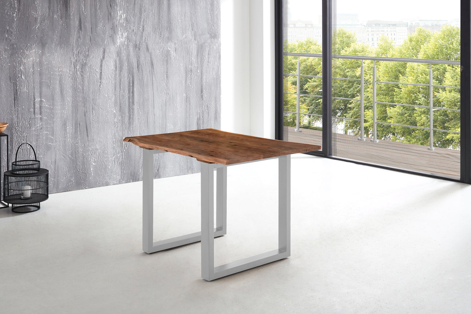 #nussbaumfarben #140x80 #u-gestellsilber