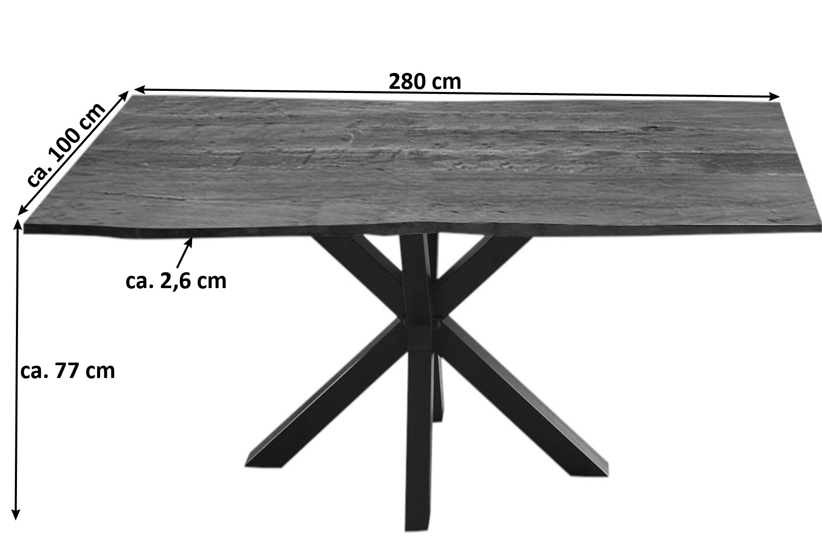 #nussbaumfarben #280x100 #spider-gestellschwarz
