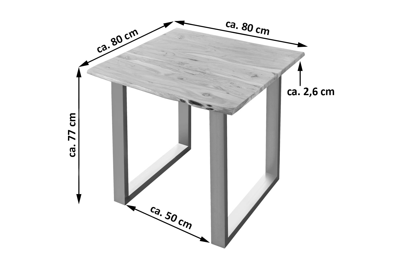 #naturfarben #80x80 #u-gestellsilber