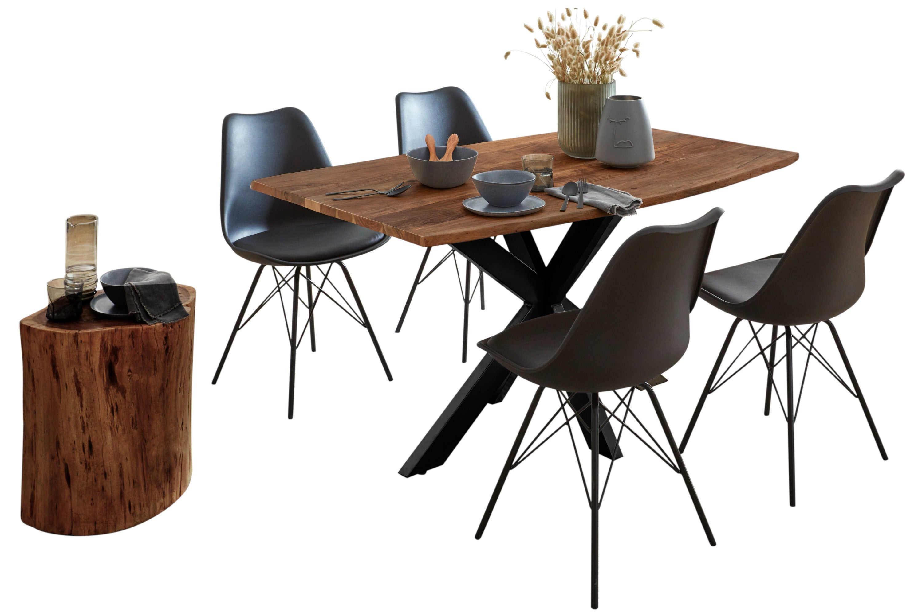 #nussbaumfarben #160x85 #spider-gestellschwarz