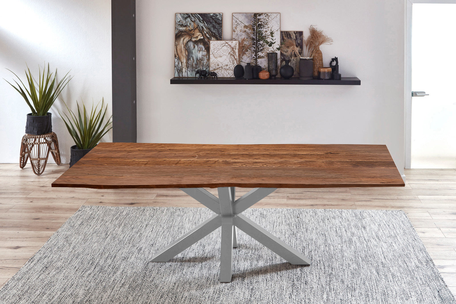 #nussbaumfarben #260x100 #spider-gestellsilber