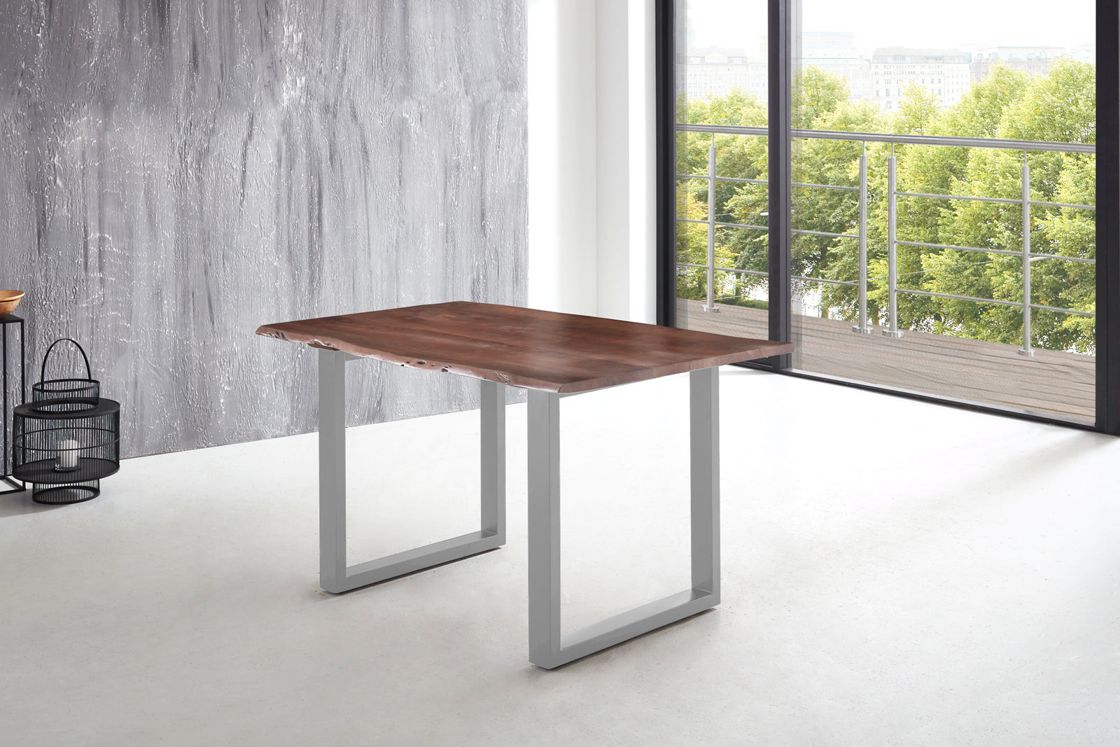#nussbaumfarben #160x85 #u-gestellsilber