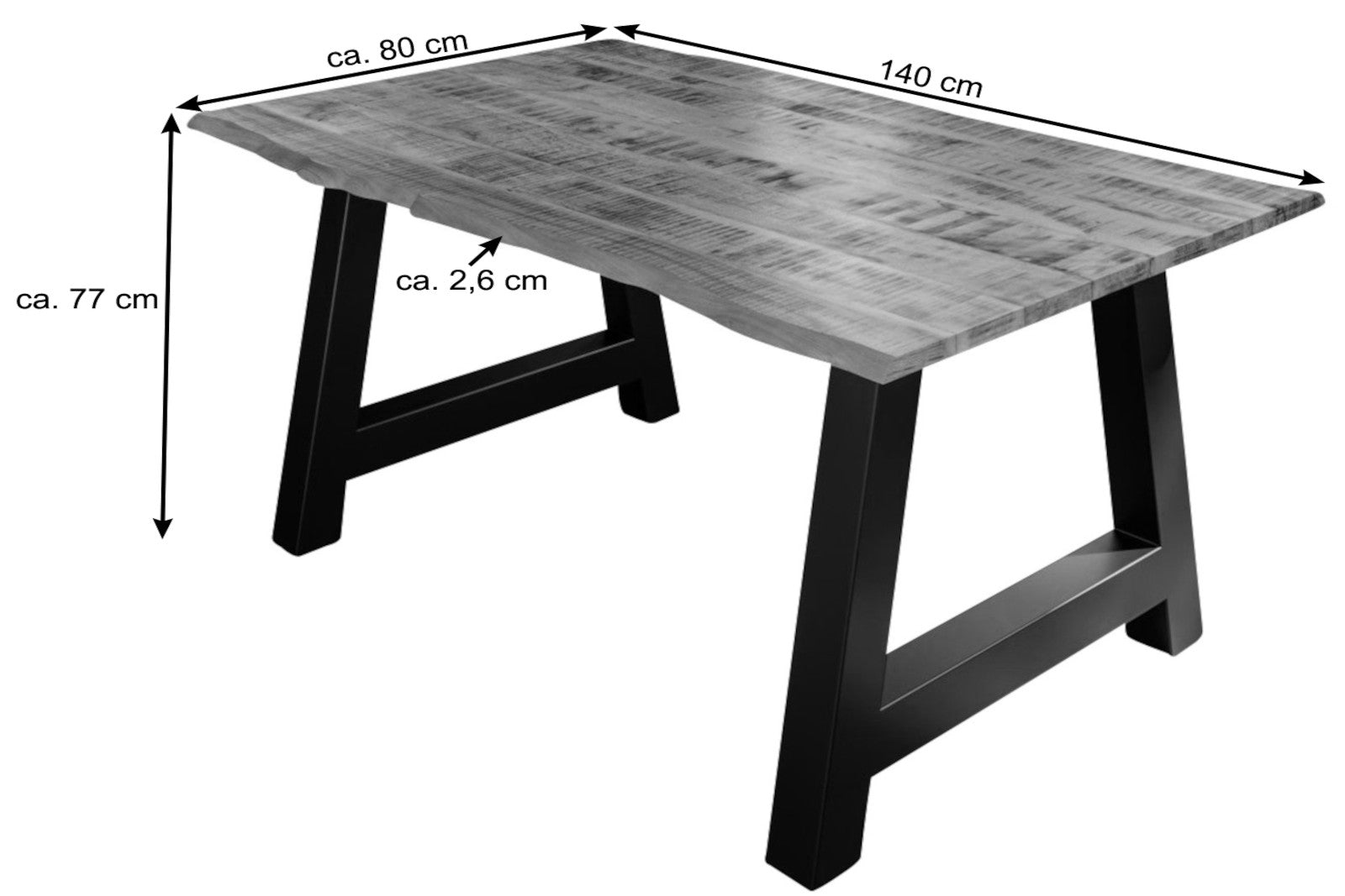 #140x80 #a-gestellsilber