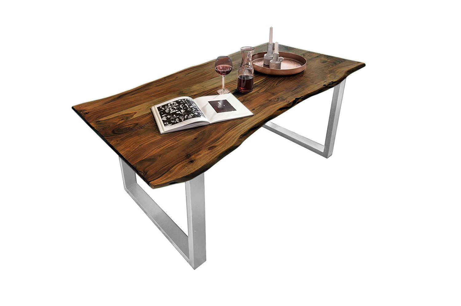 #nussbaumfarben #180x90 #u-gestellsilber