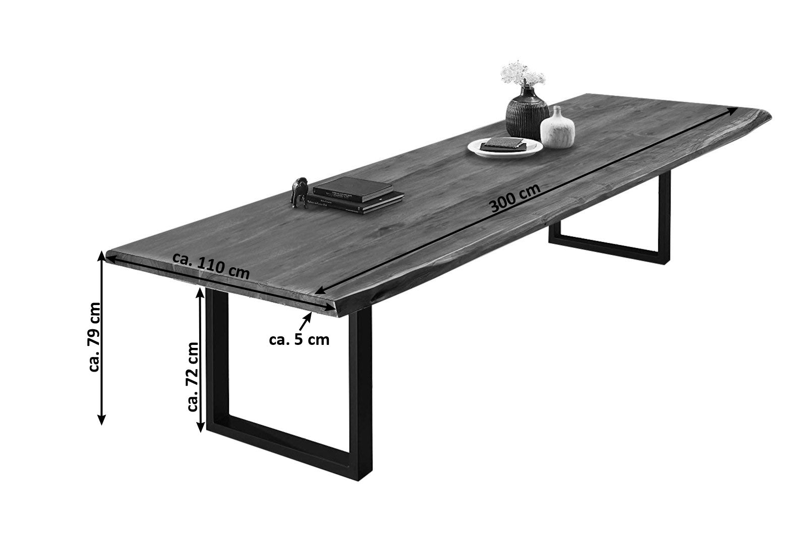 #nussbaumfarben #300x110 #u-gestellschwarz