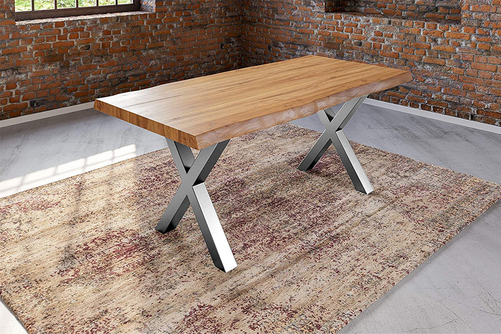 #naturfarben #200x100 #x-gestellsilber