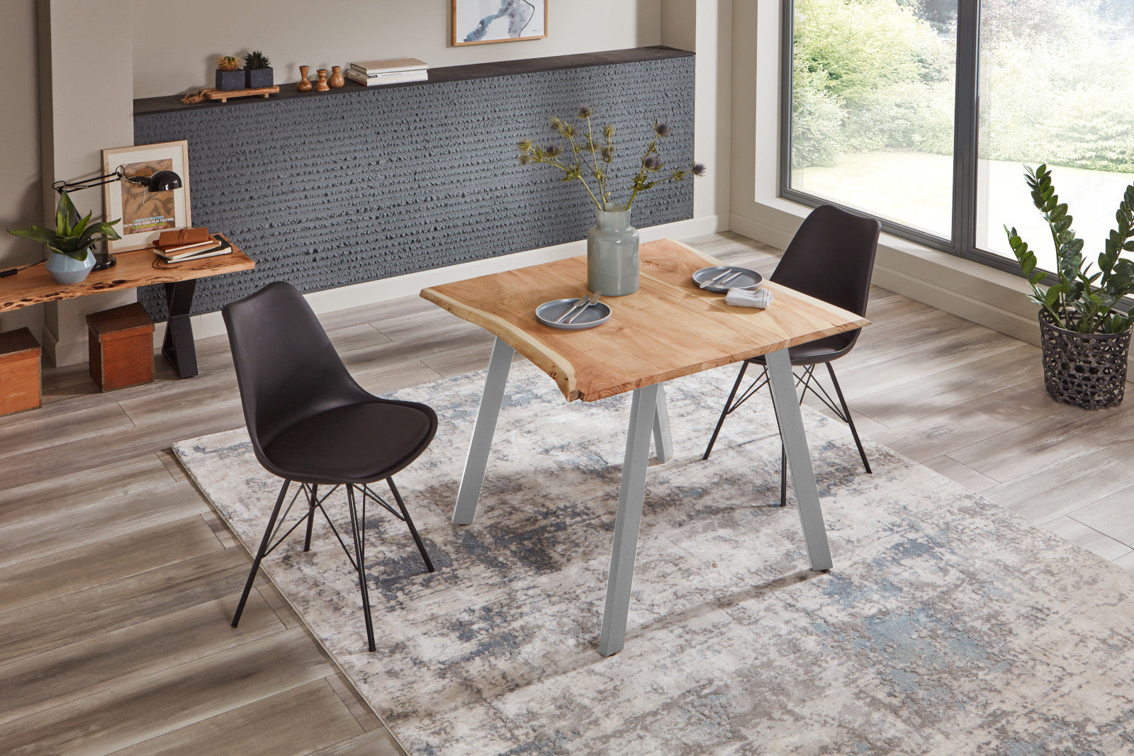 #naturfarben #80x80 #vierfuß-gestellsilber