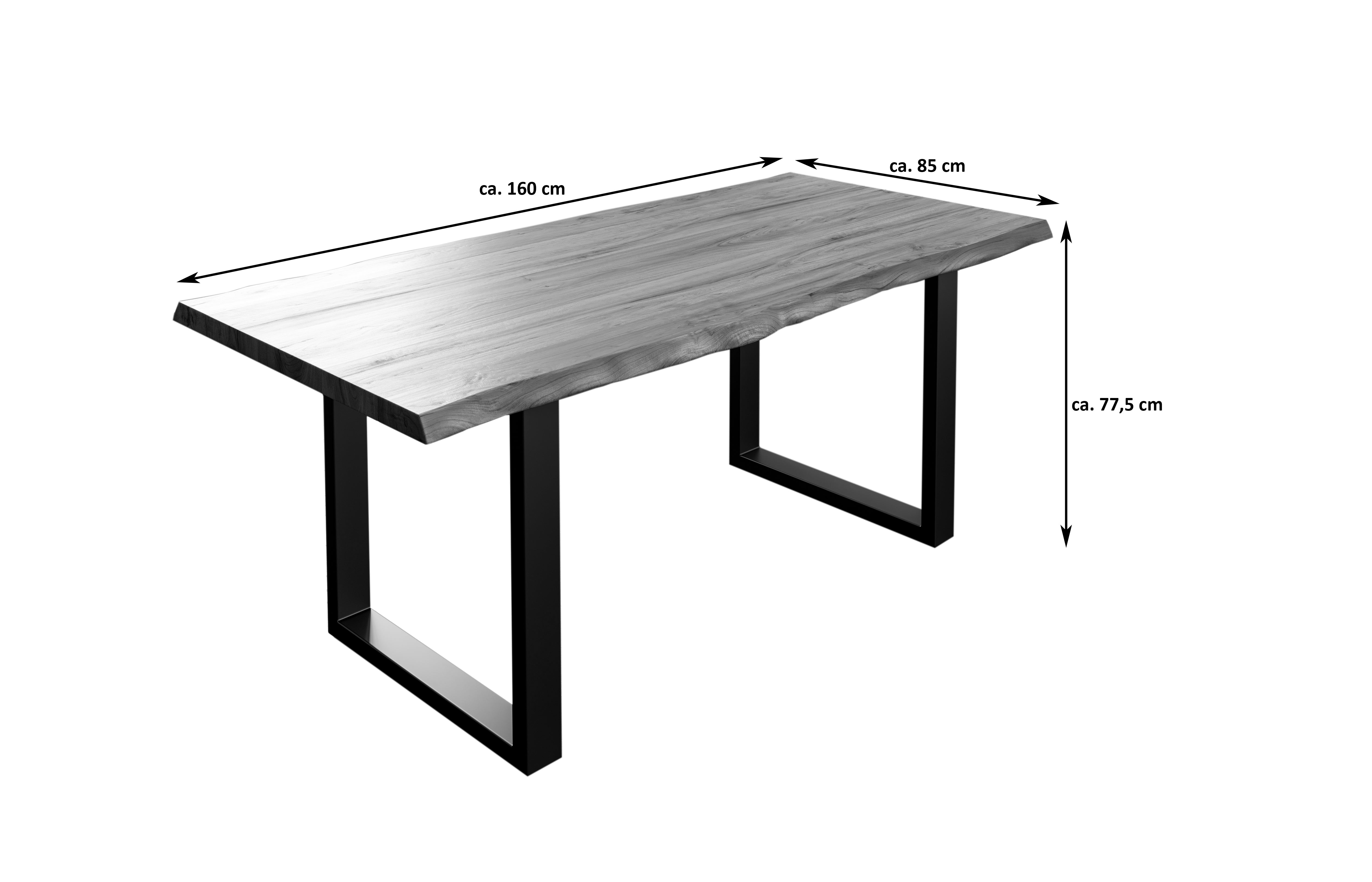 #nussbaumfarben #160x85 #u-gestellschwarz
