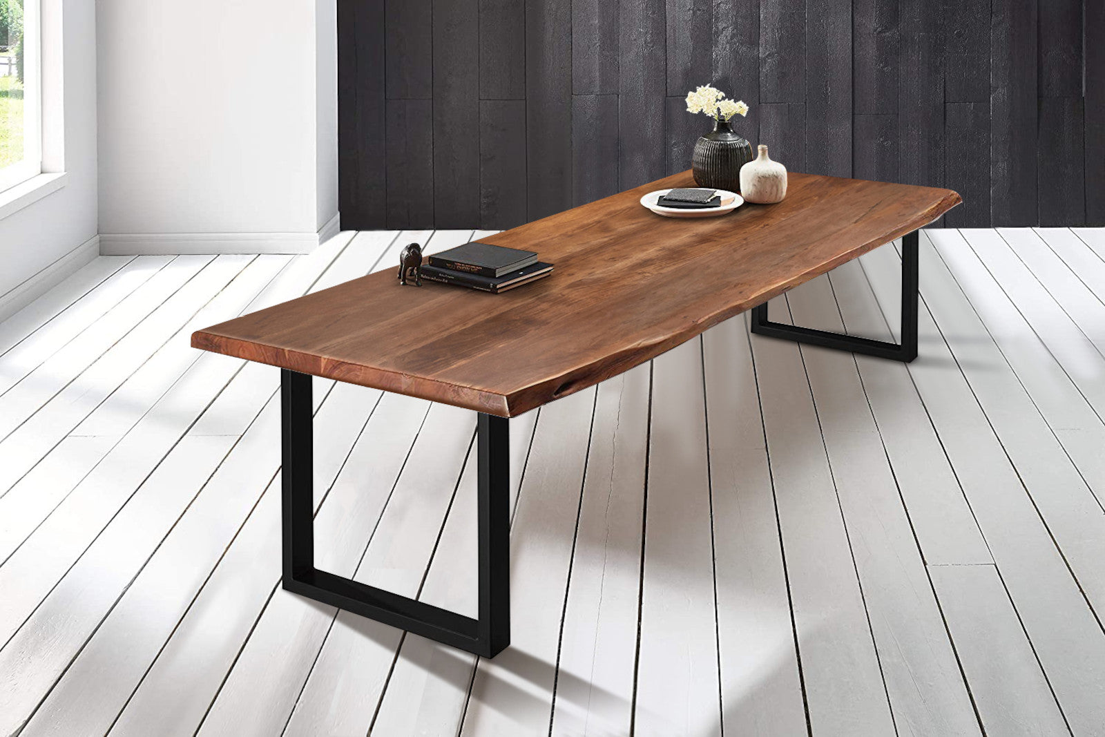 #nussbaumfarben #260x110 #u-gestellschwarz