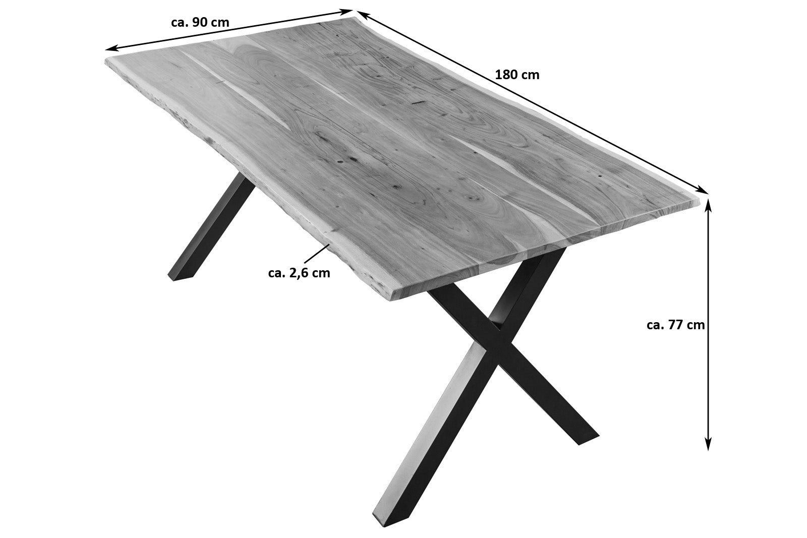 #naturfarben #180x90 #x-gestellsilber