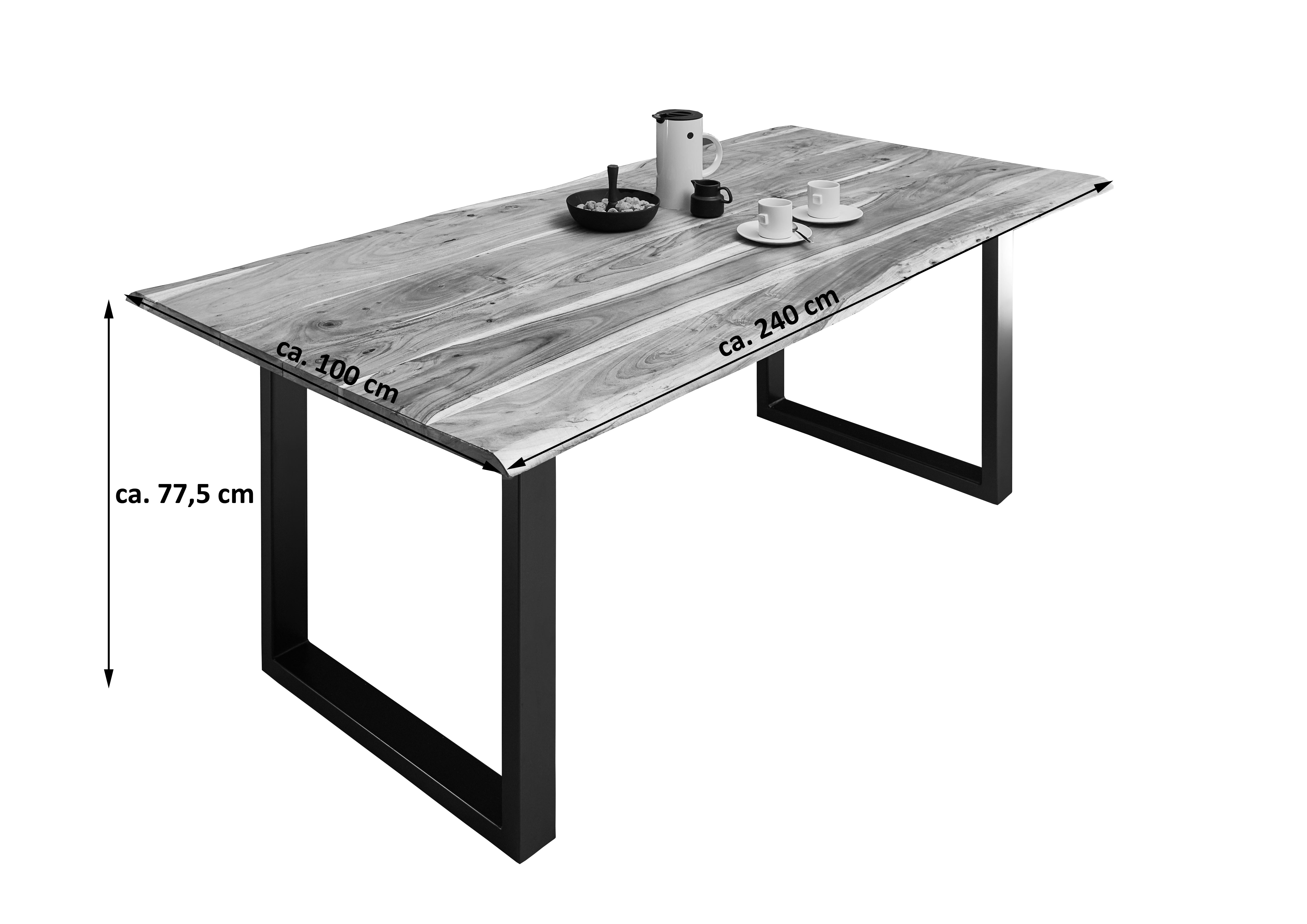 #nussbaumfarben #240x100 #u-gestellsilber