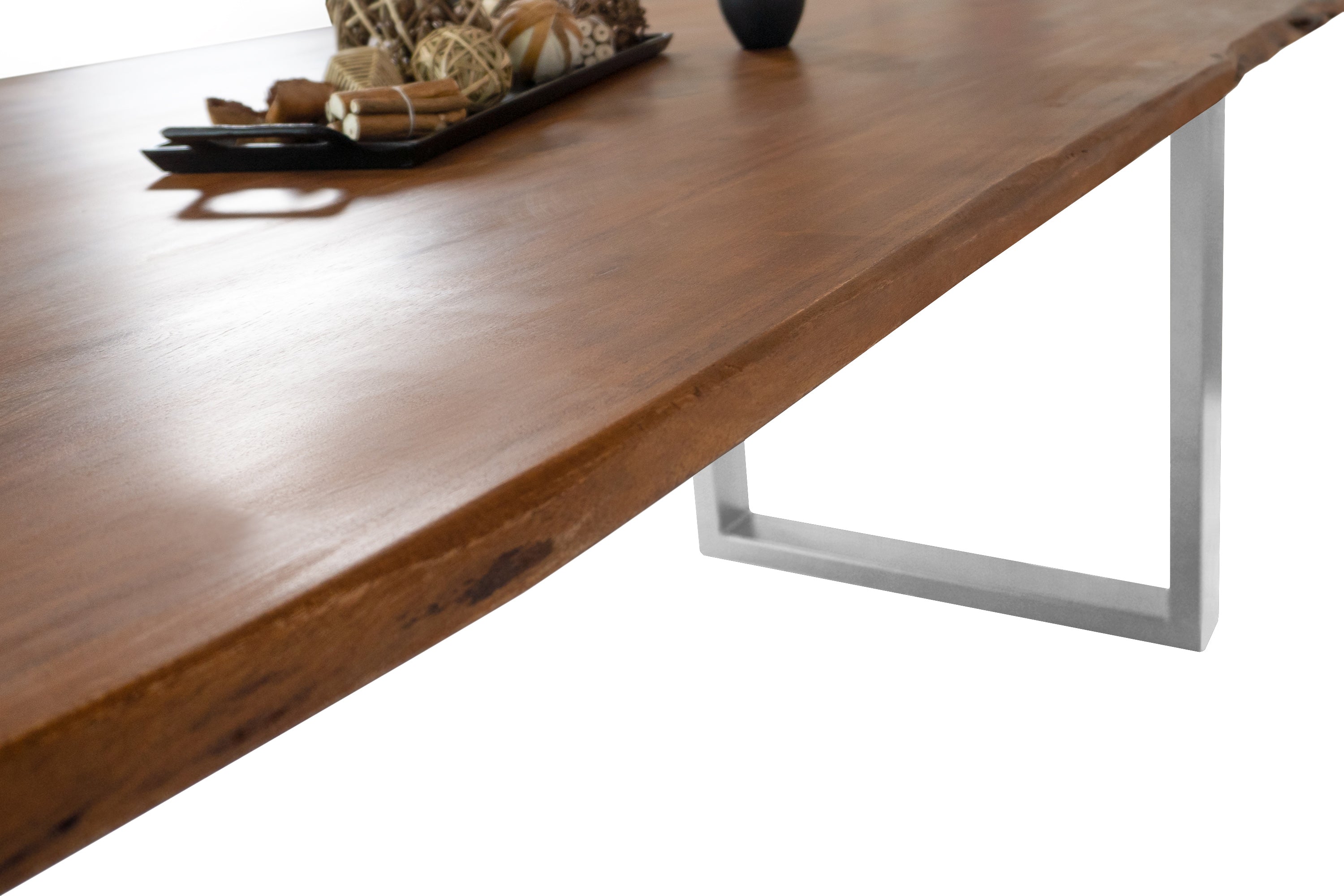 #nussbaumfarben #220x100 #u-gestellsilber