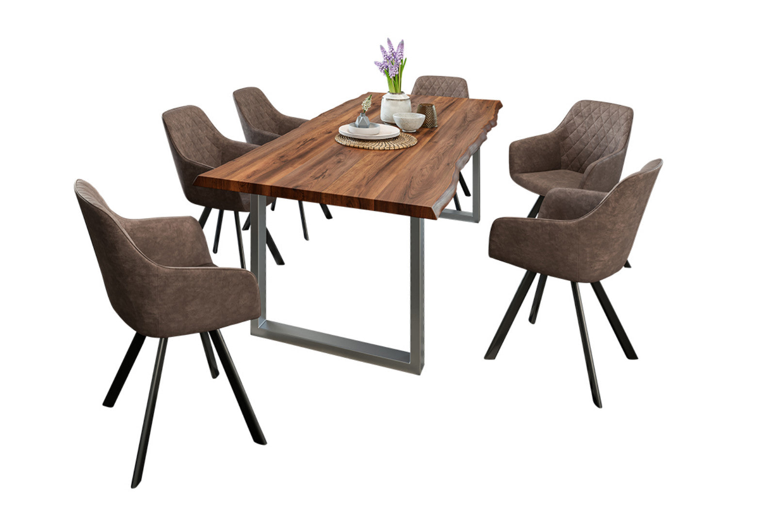 #nussbaumfarben #140x80 #u-gestellsilber