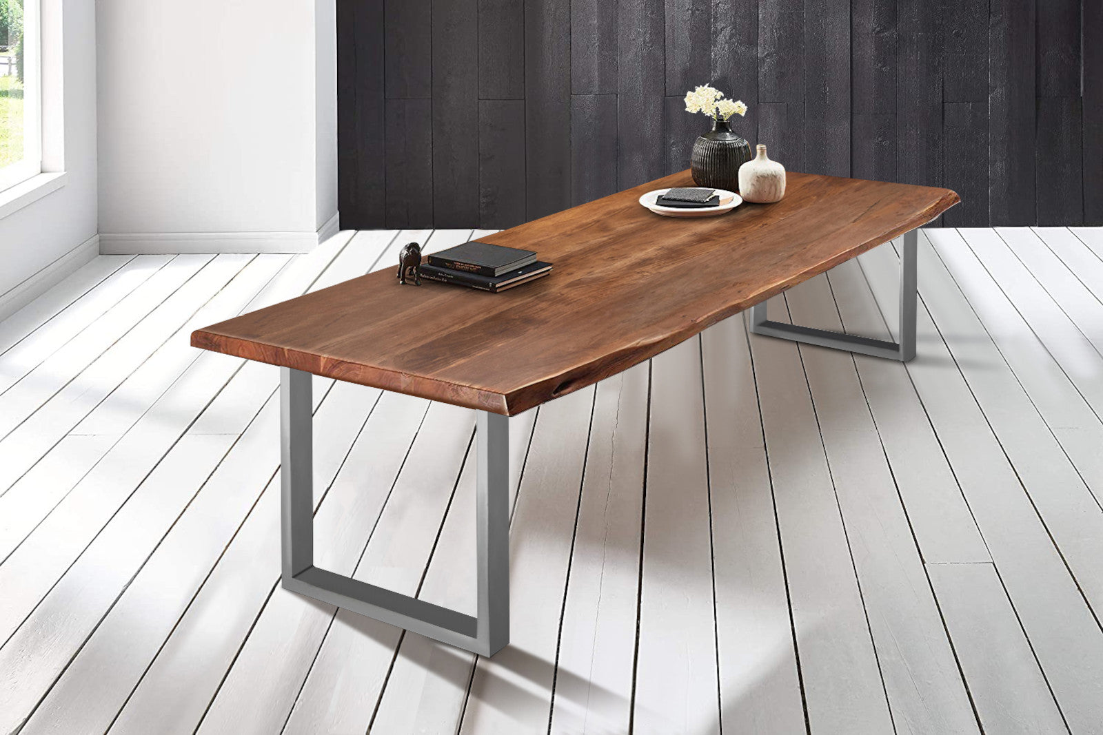 #nussbaumfarben #240x110 #u-gestellsilber