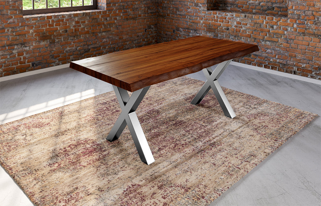#nussbaumfarben #280x100 #x-gestellsilber