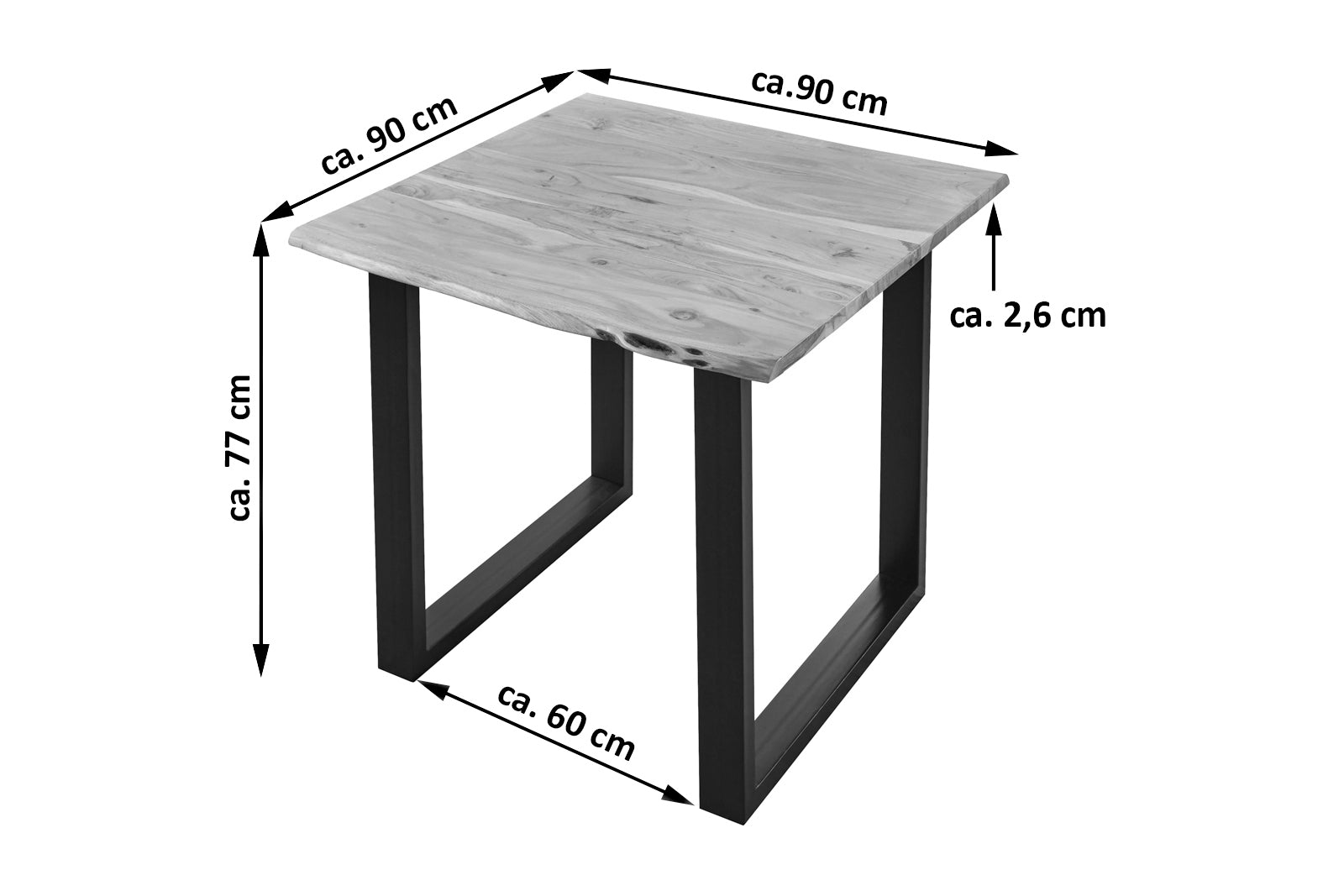 #naturfarben #90x90 #u-gestellschwarz
