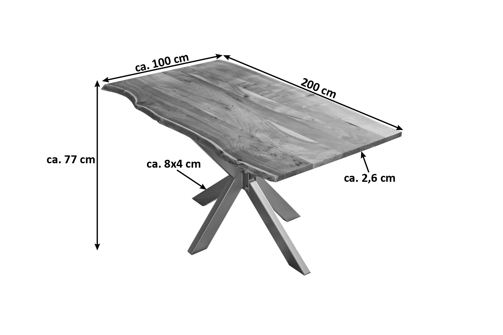 #naturfarben #200x100 #spider-gestellsilber