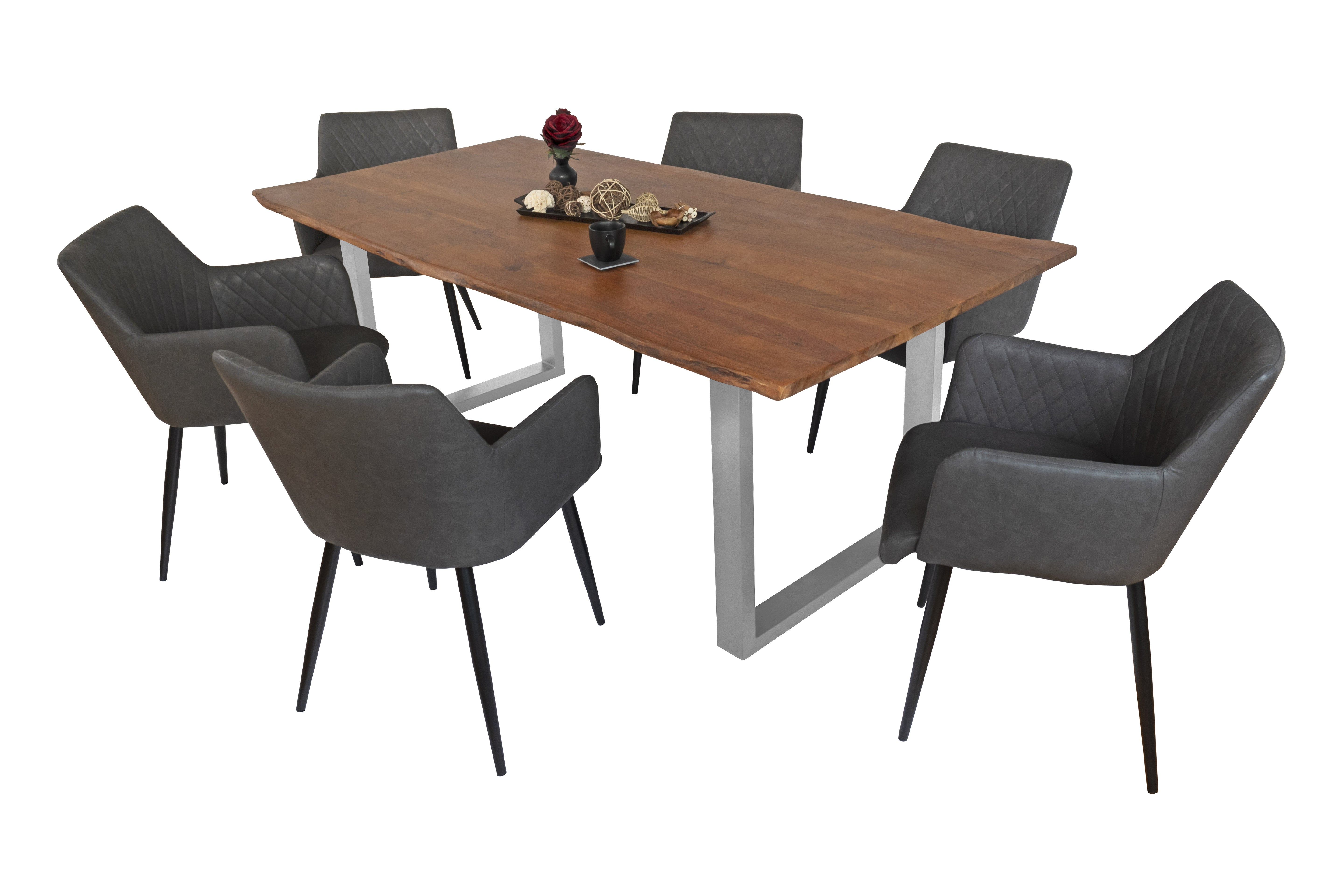 #nussbaumfarben #240x100 #u-gestellsilber