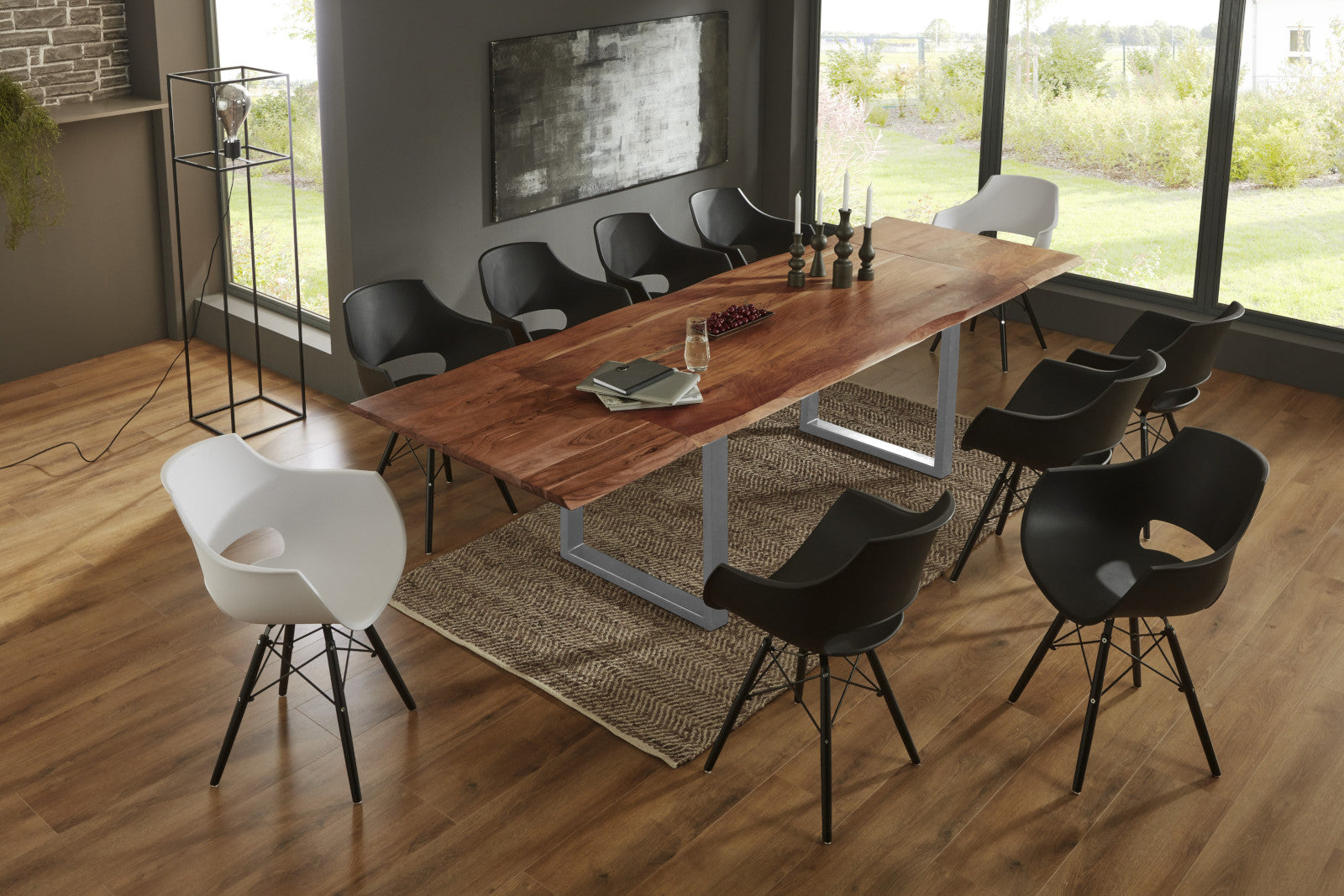 #nussbaumfarben #140(240)x90 #u-gestellsilber