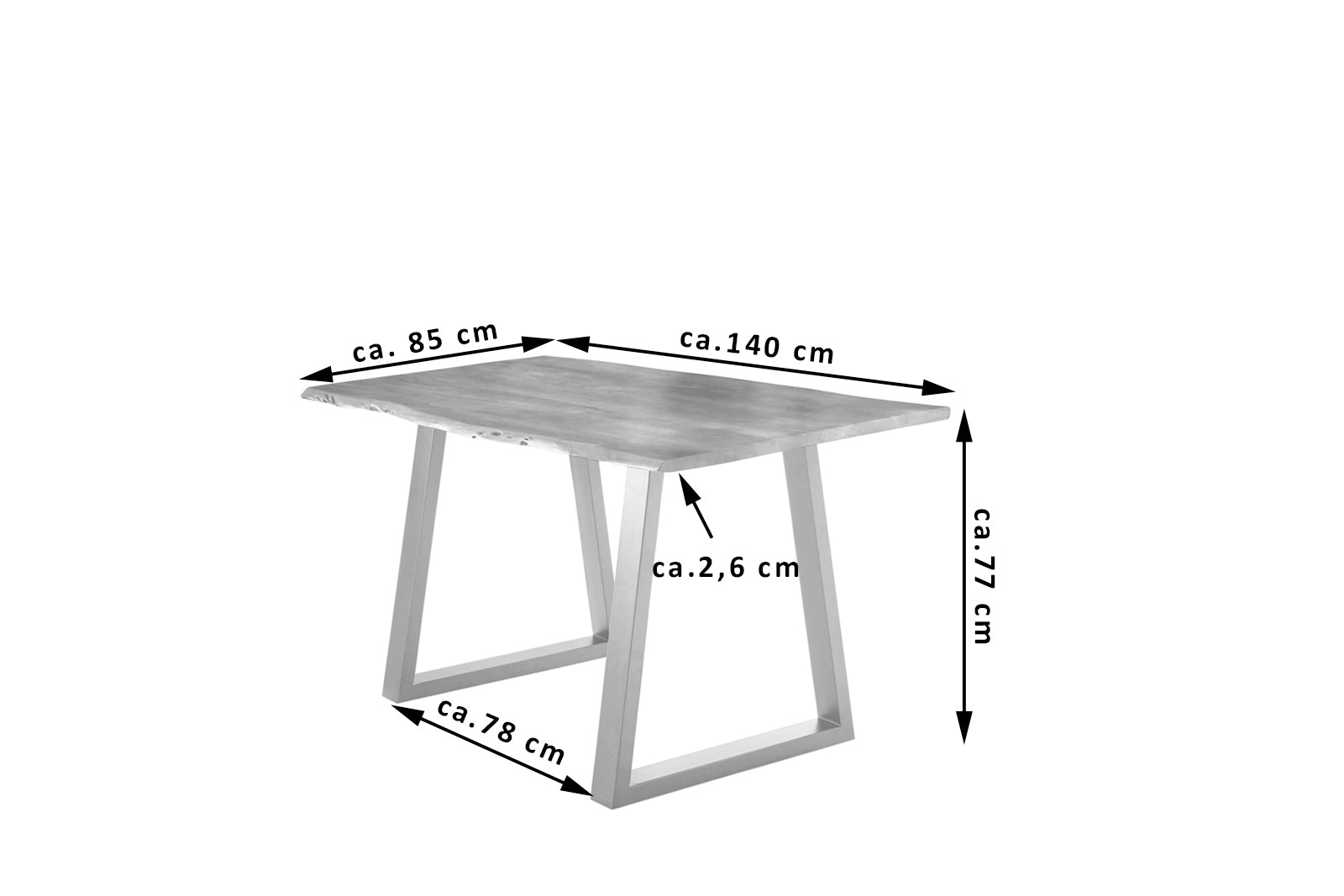 #naturfarben #140x80 #v-gestellsilber