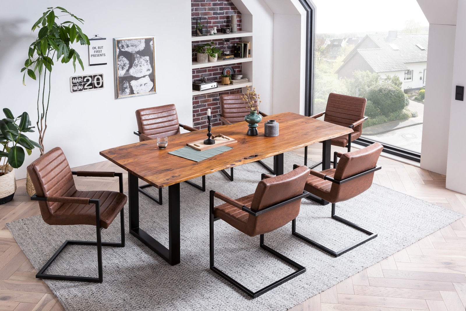 #nougatfarben #220x100 #u-gestellschwarz