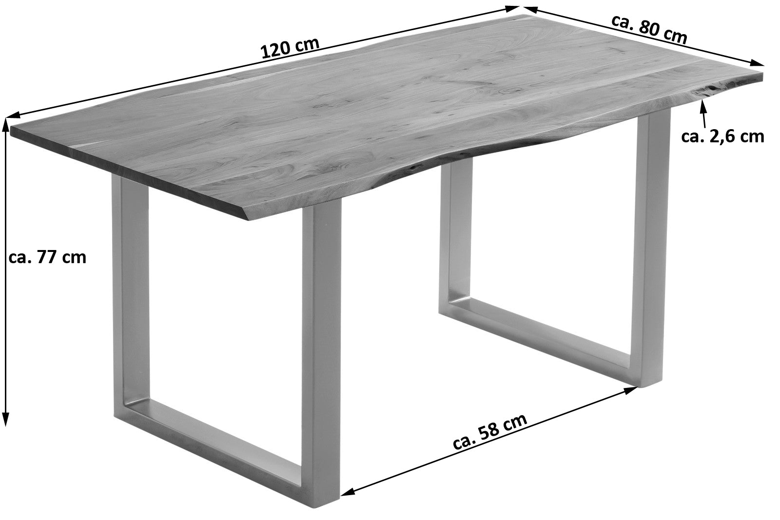 #120x80 #u-gestellsilber