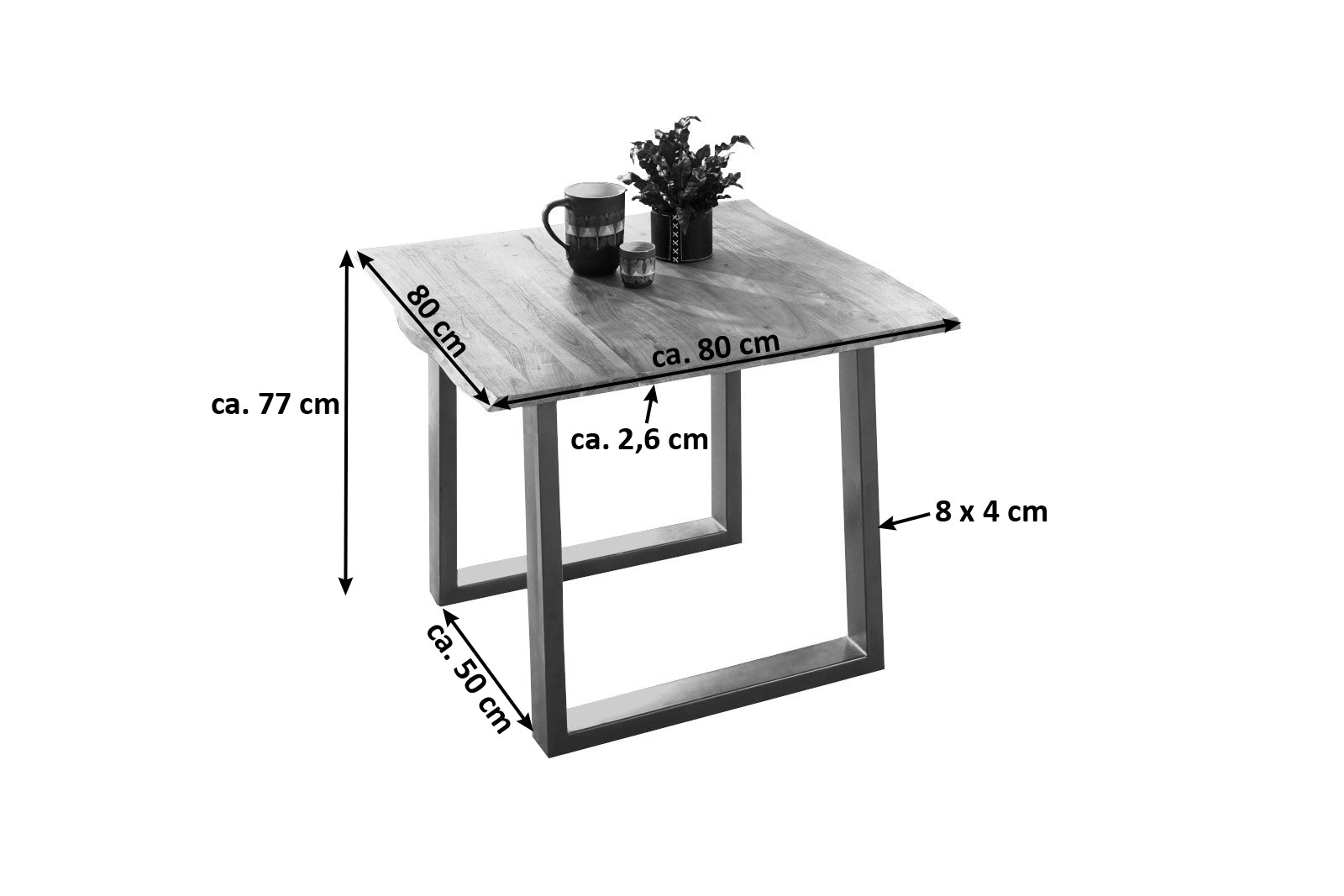#naturfarben #80x80 #u-gestellsilber