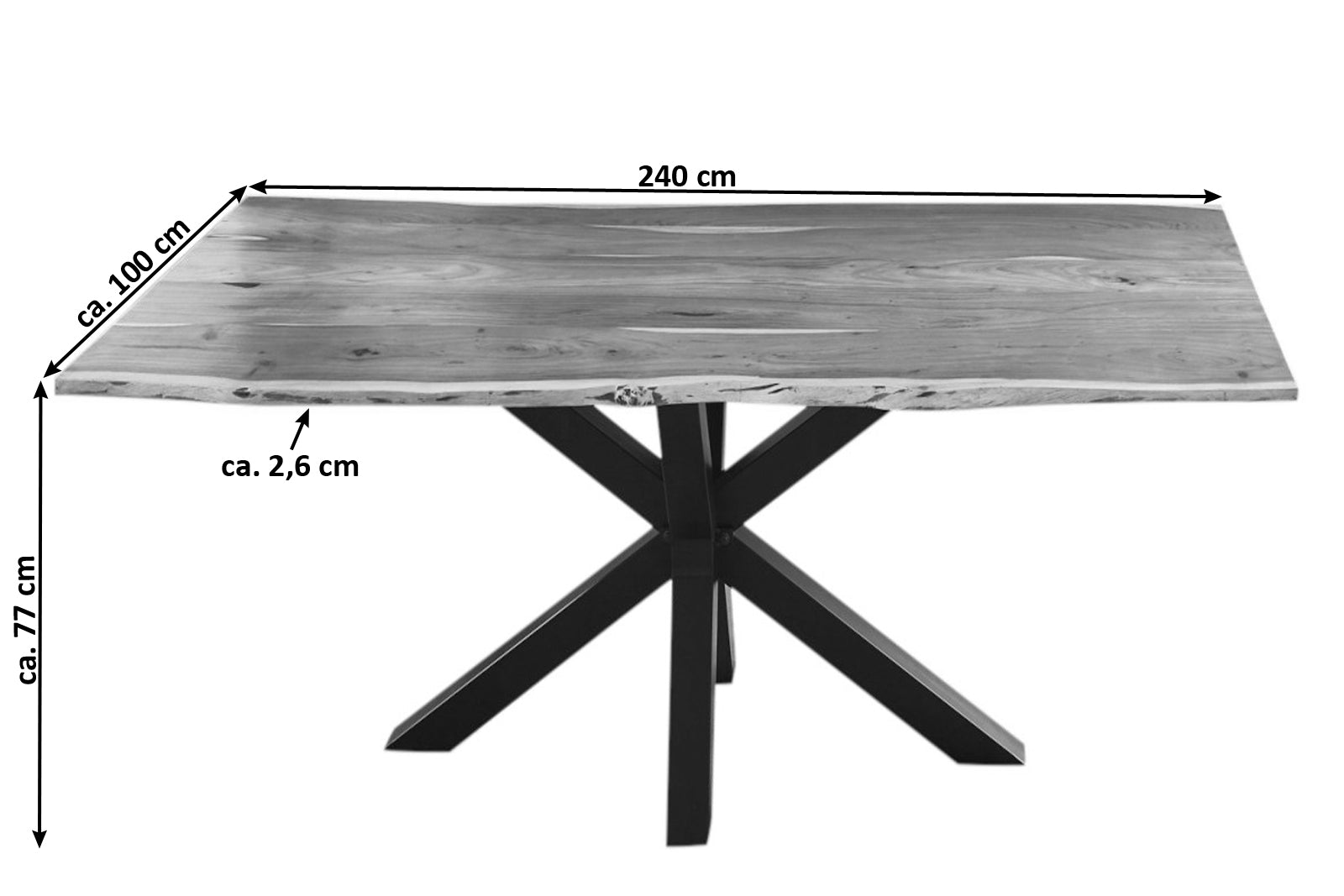 #naturfarben #240x100 #spider-gestellschwarz