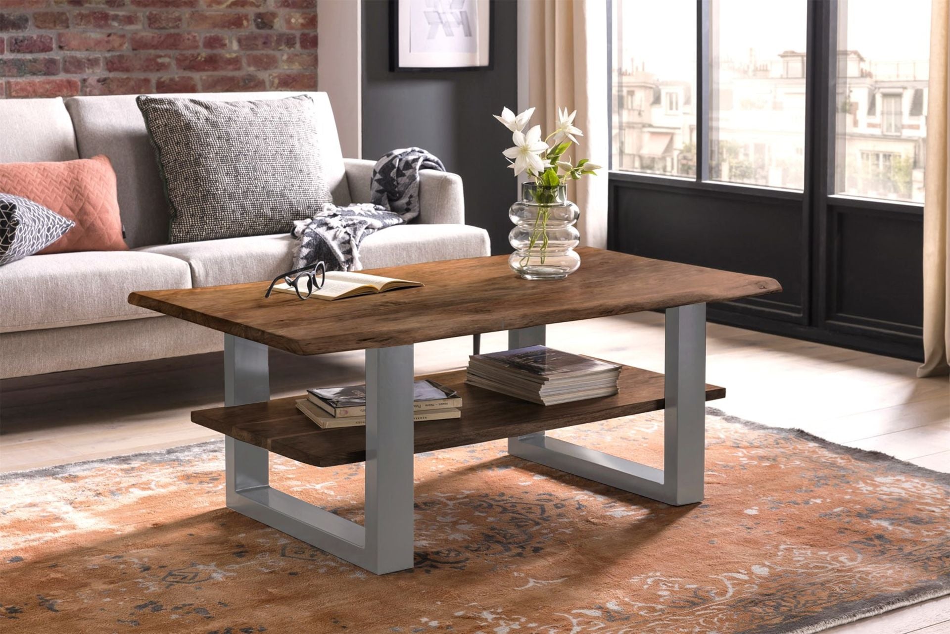 #nussbaumfarben #115x65 #u-gestellsilber