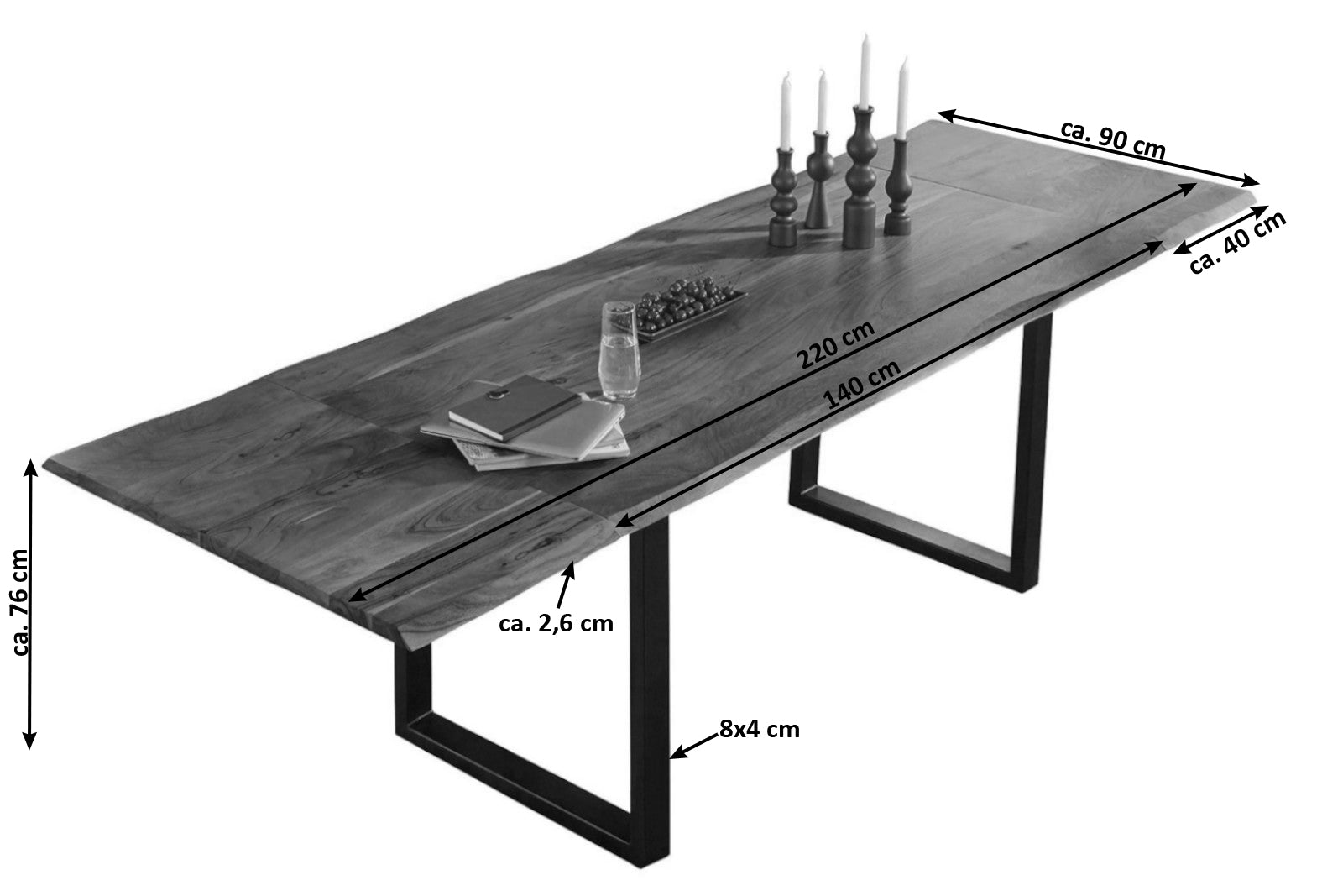 #nussbaumfarben #140(240)x90 #u-gestellschwarz