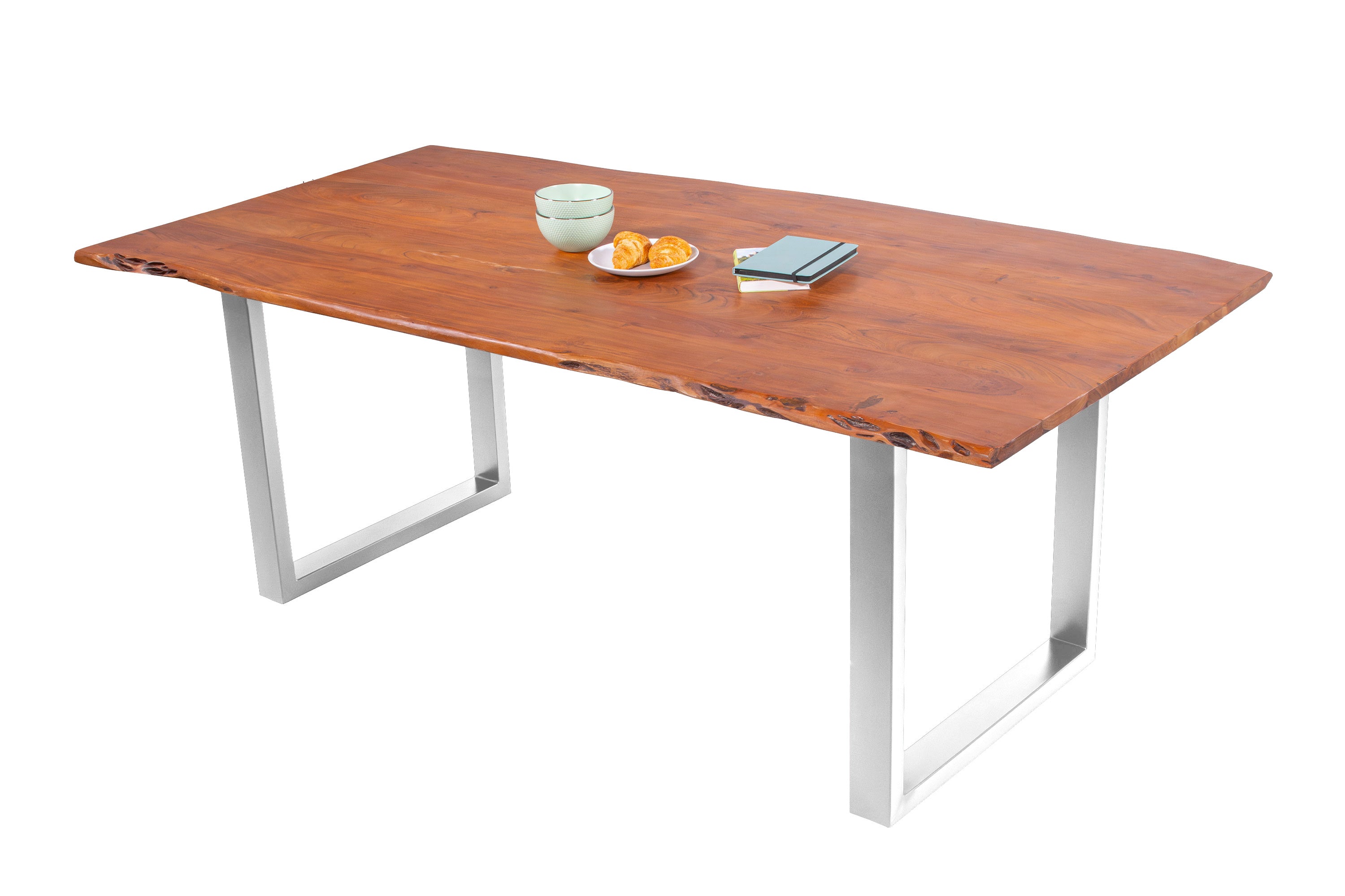 #nussbaumfarben #180x90 #u-gestellsilber