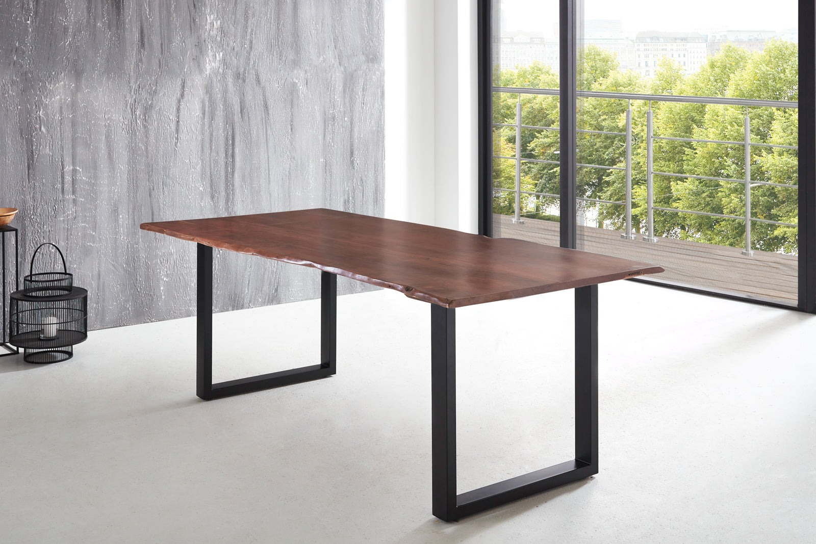 #nussbaumfarben #220x100 #u-gestellschwarz