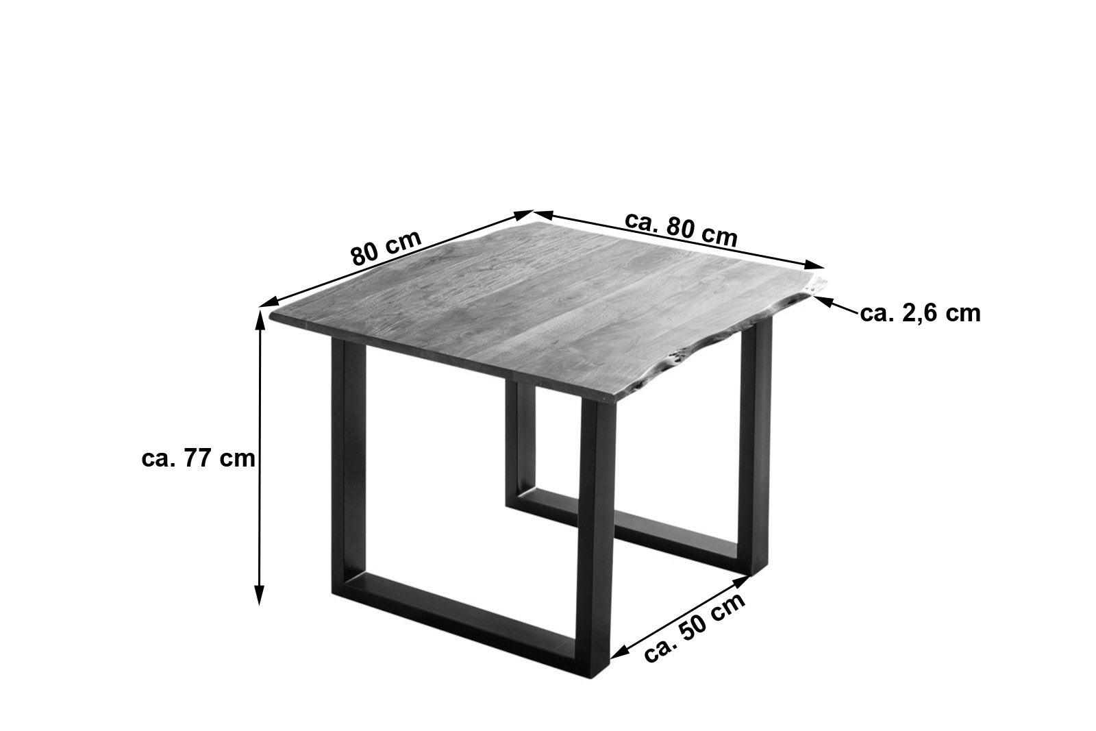 #nougatfarben #80x80 #u-gestellschwarz
