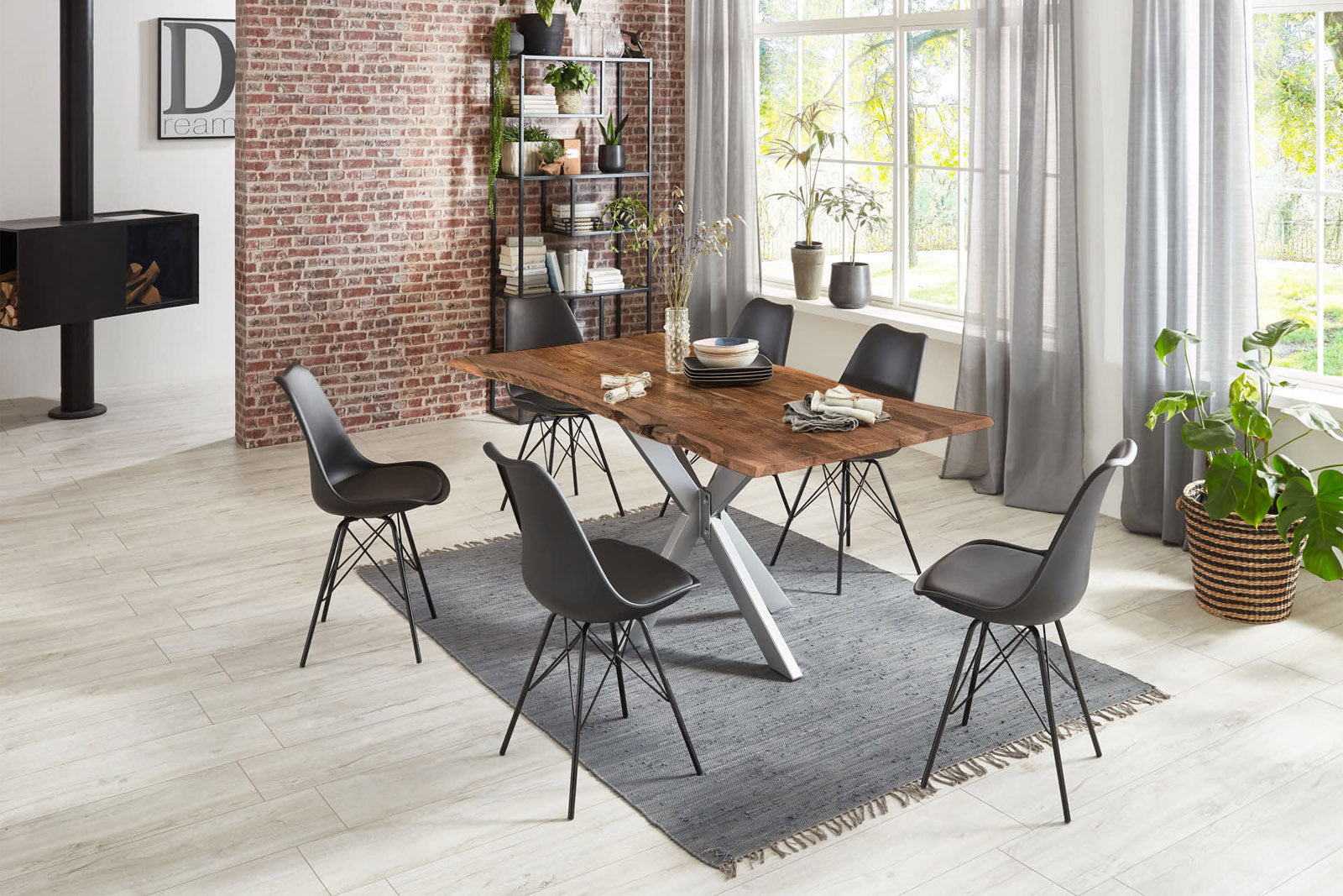 #nussbaumfarben #240x100 #spider-gestellsilber