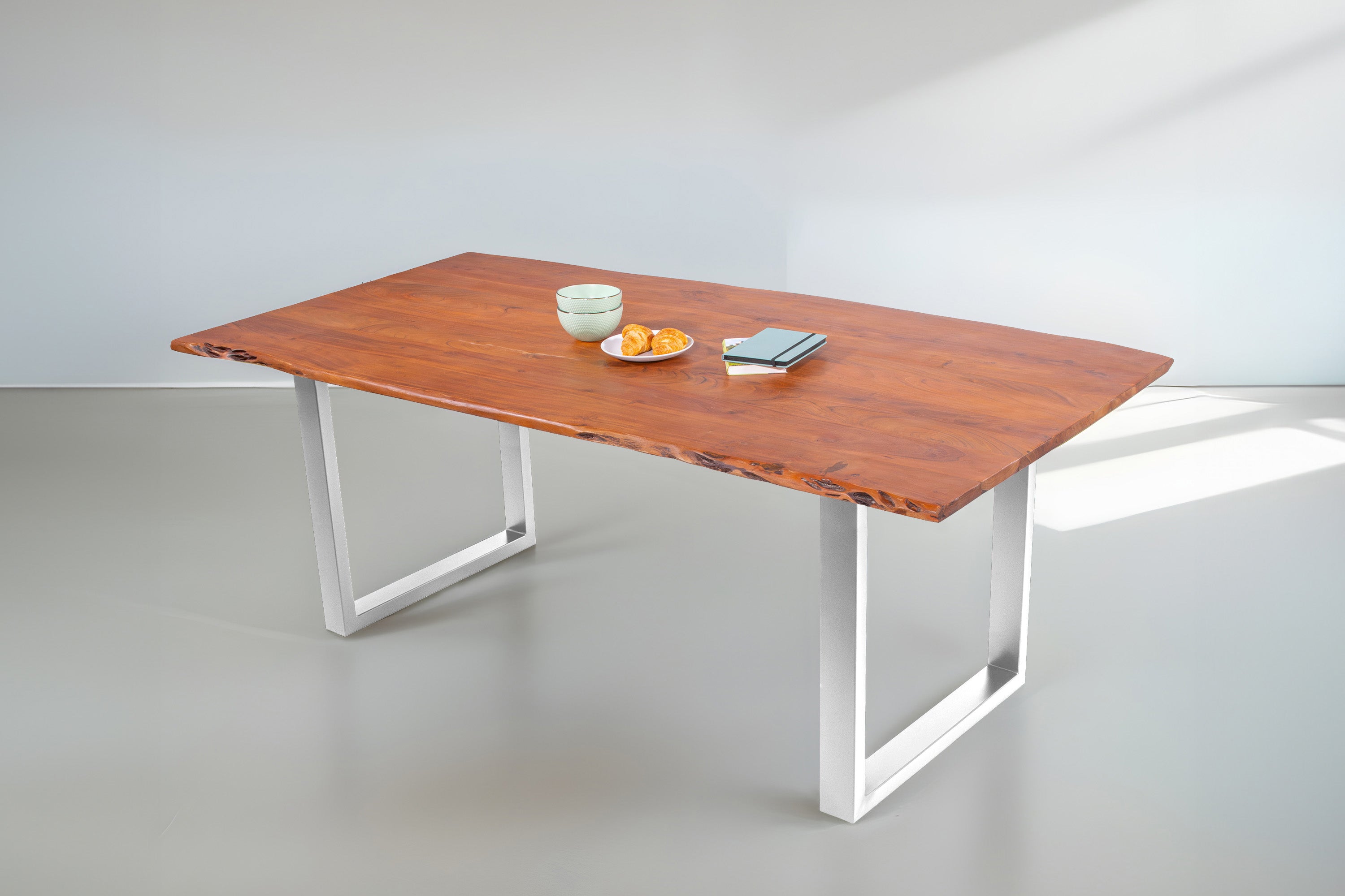 #nussbaumfarben #180x90 #u-gestellsilber
